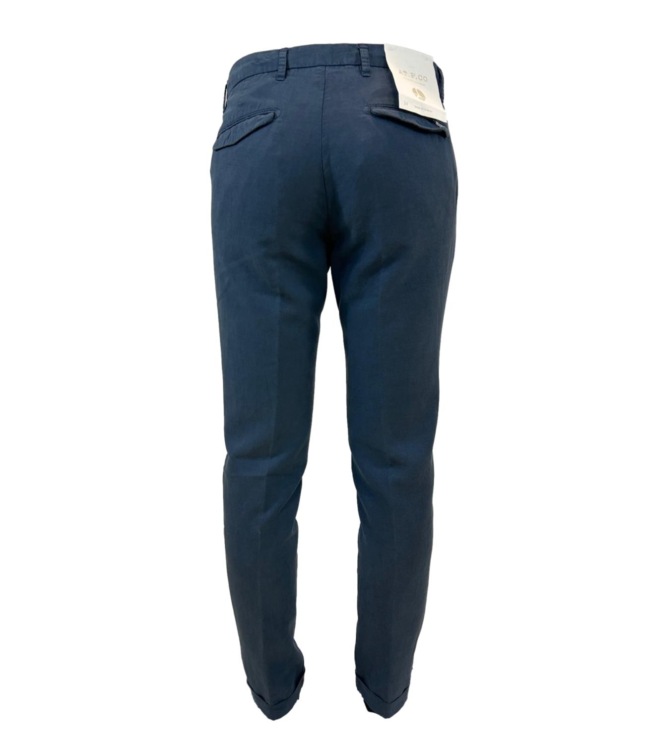 Pantalone Sasa blu in lino