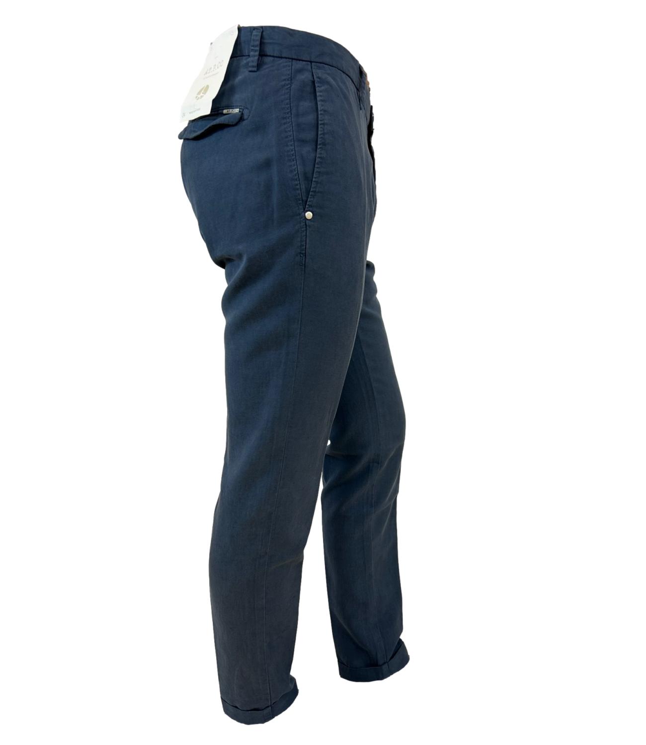 Pantalone Sasa blu in lino