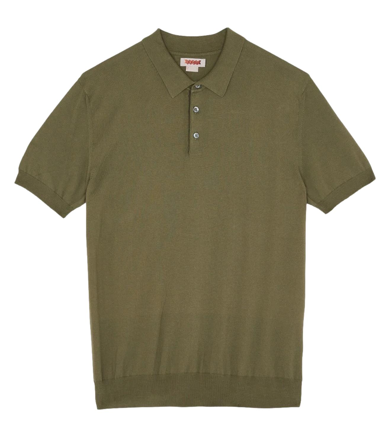 SS POLO KNIT olive