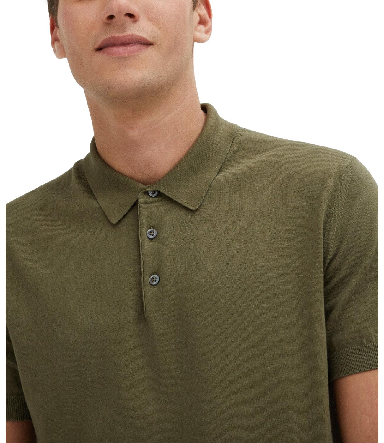 SS POLO KNIT olive