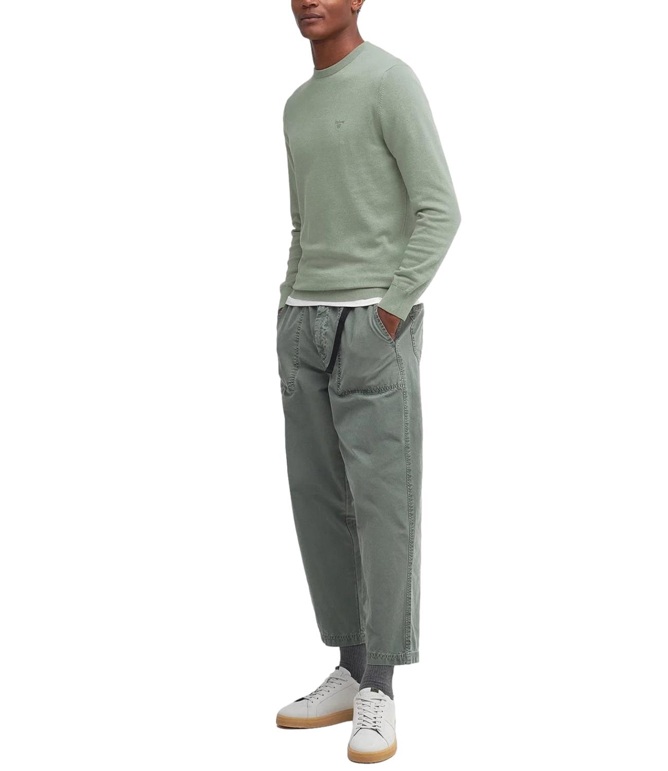 Maglione girocollo in cotone Pima Agave