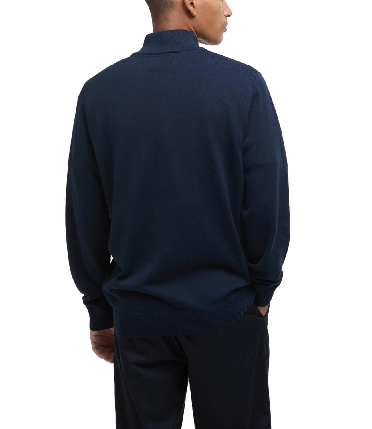 Pullover mezza zip LINGWOOD COMPACT COTTON blu