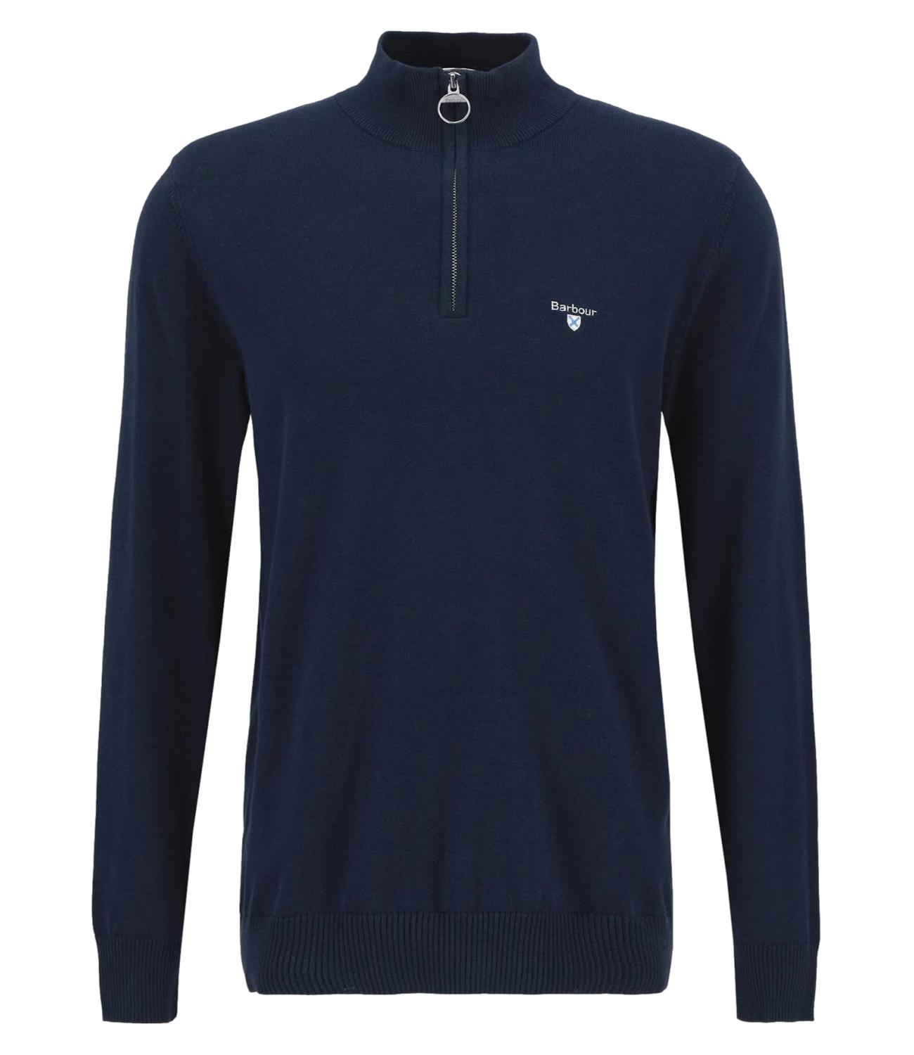 Pullover mezza zip LINGWOOD COMPACT COTTON blu