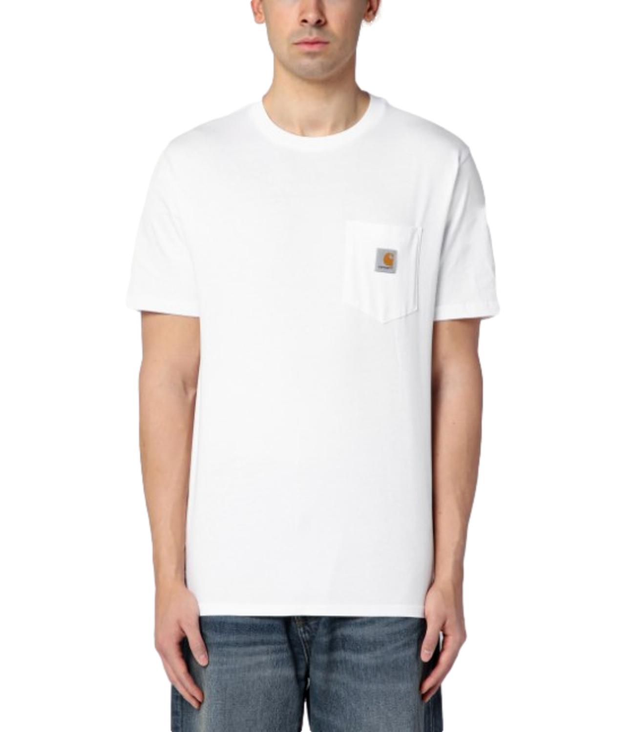 T-shirt Carhartt bianca taschino