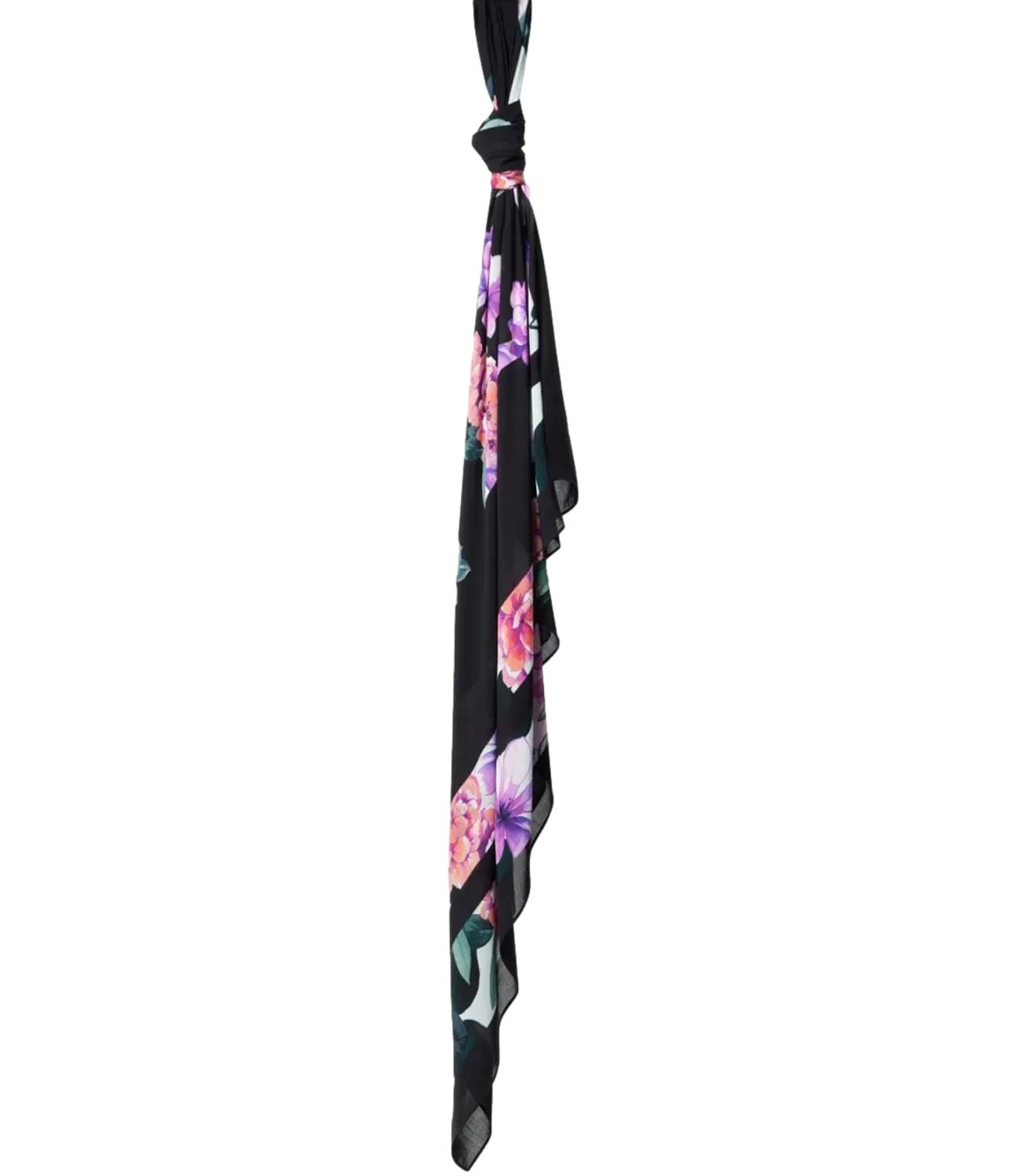 Guess Foulard Floreale Nero Donna