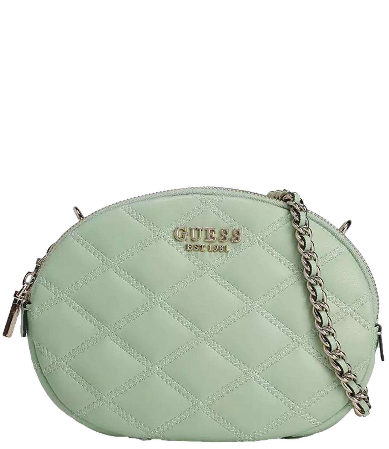 Guess Borsa Tamsin Double Zip Crossbody Celadon Donna