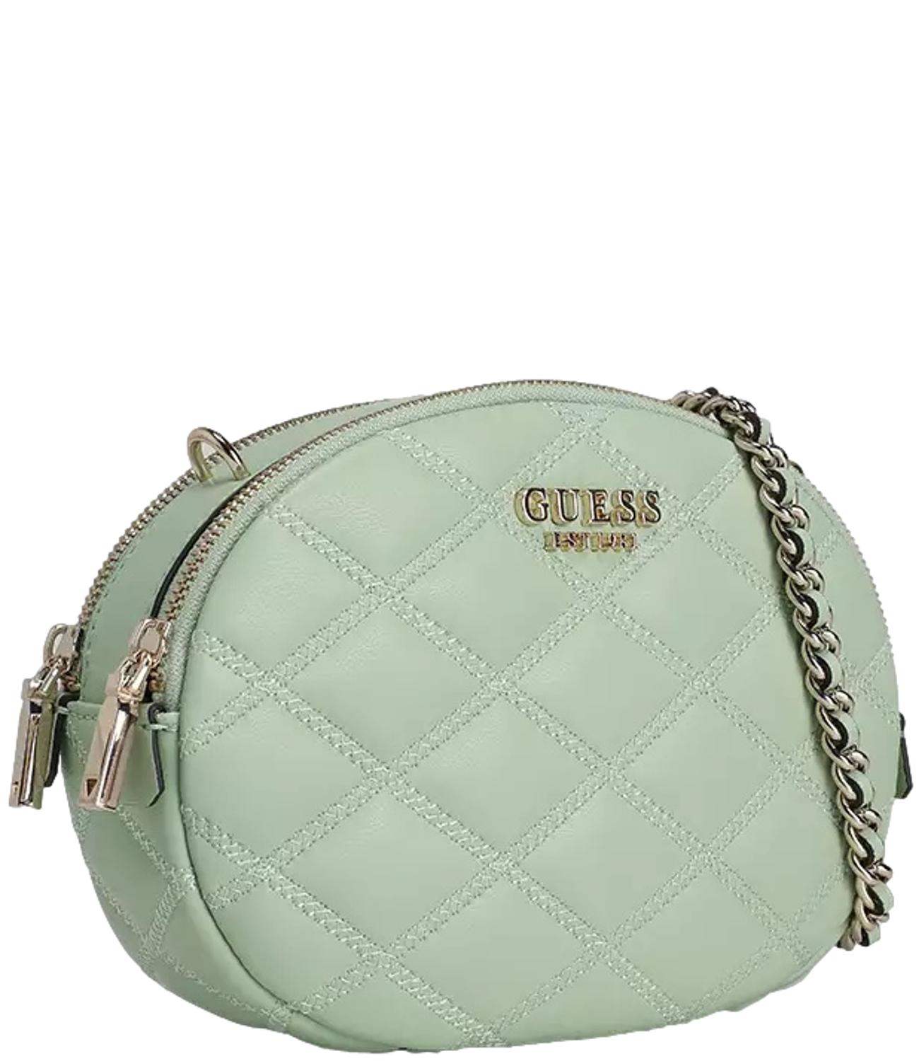 Guess Borsa Tamsin Double Zip Crossbody Celadon Donna