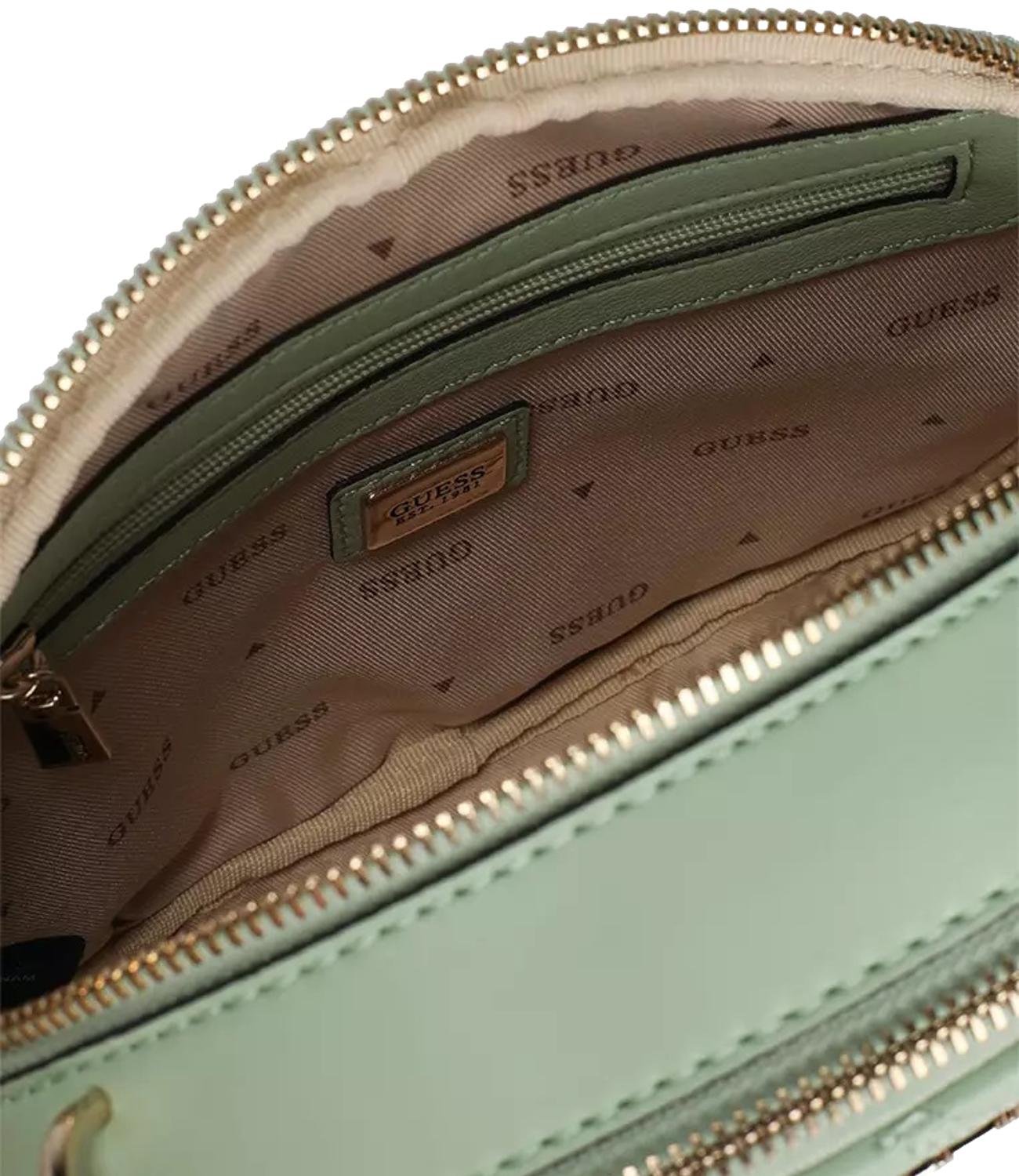 Guess Borsa Tamsin Double Zip Crossbody Celadon Donna