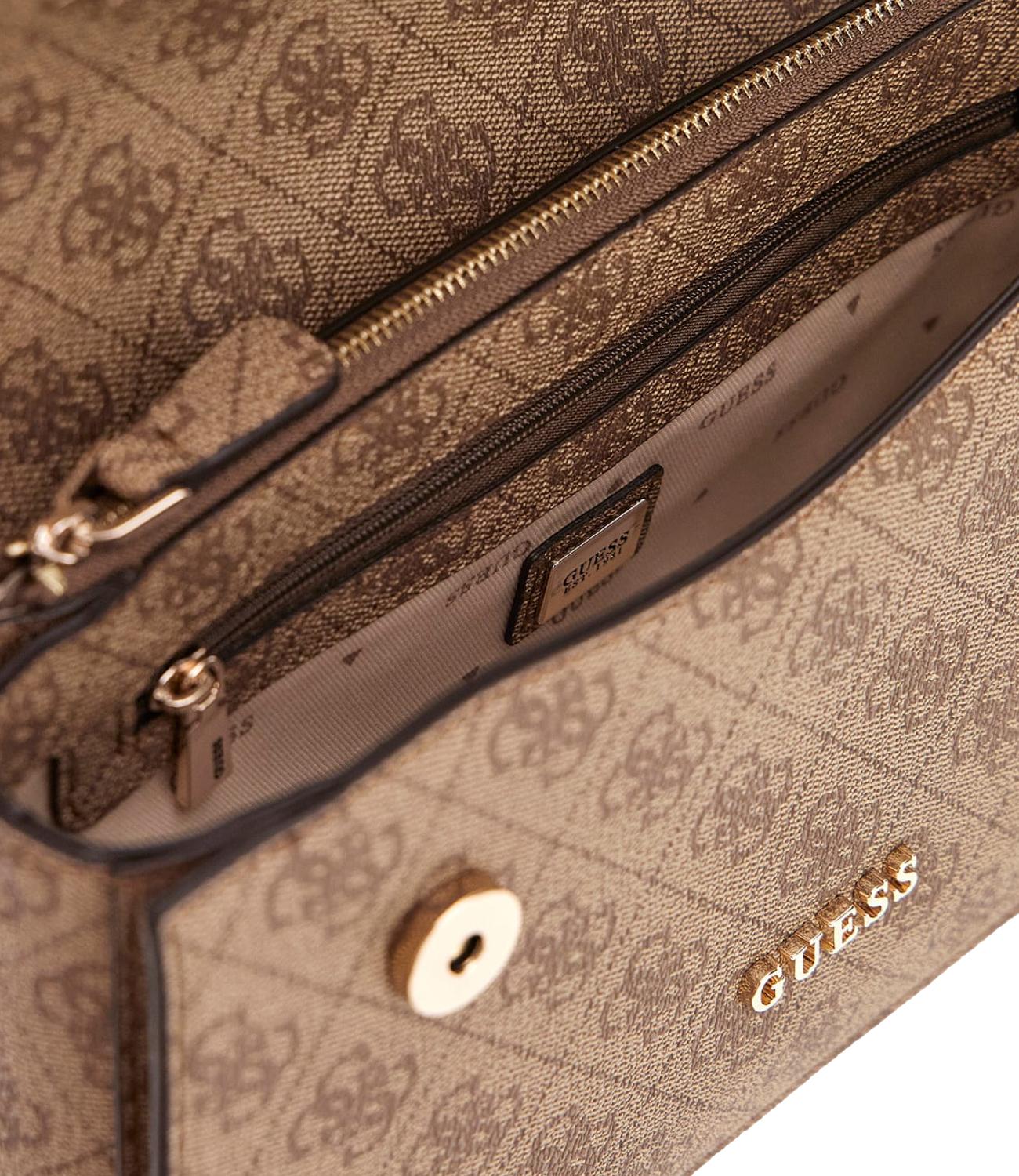 Guess BorsaZamira Convertible Xbody Flap Dark Taupe Donna
