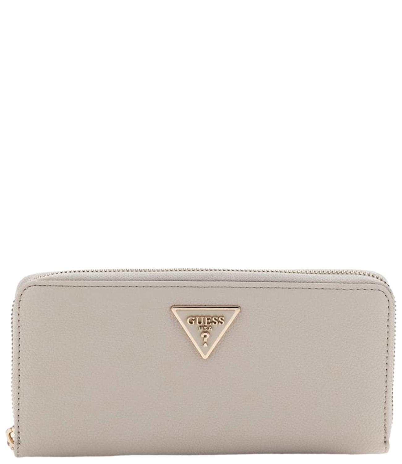 Guess Portafoglio Laurel Slg Large Zip Around Avorio Donna