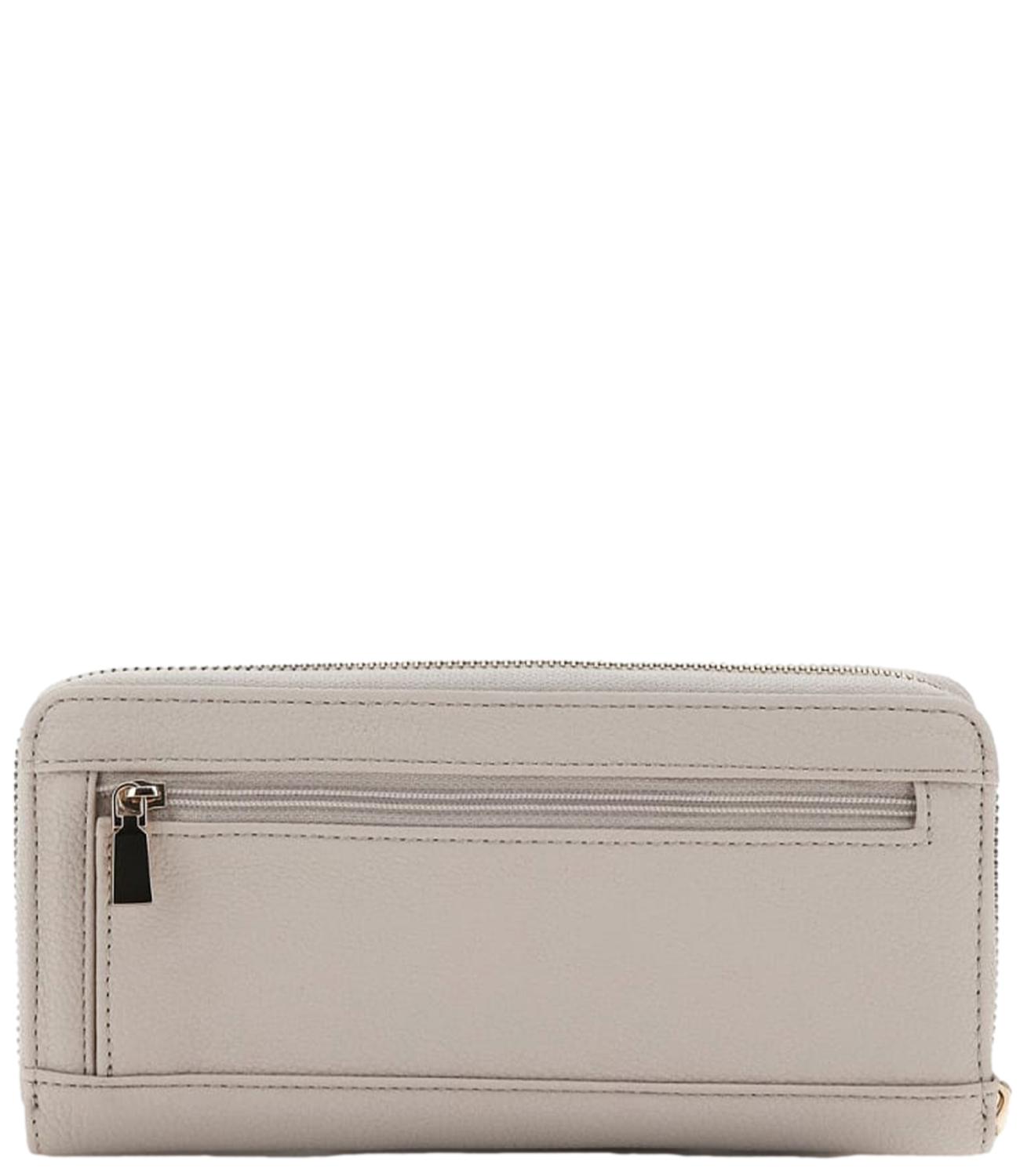 Guess Portafoglio Laurel Slg Large Zip Around Avorio Donna