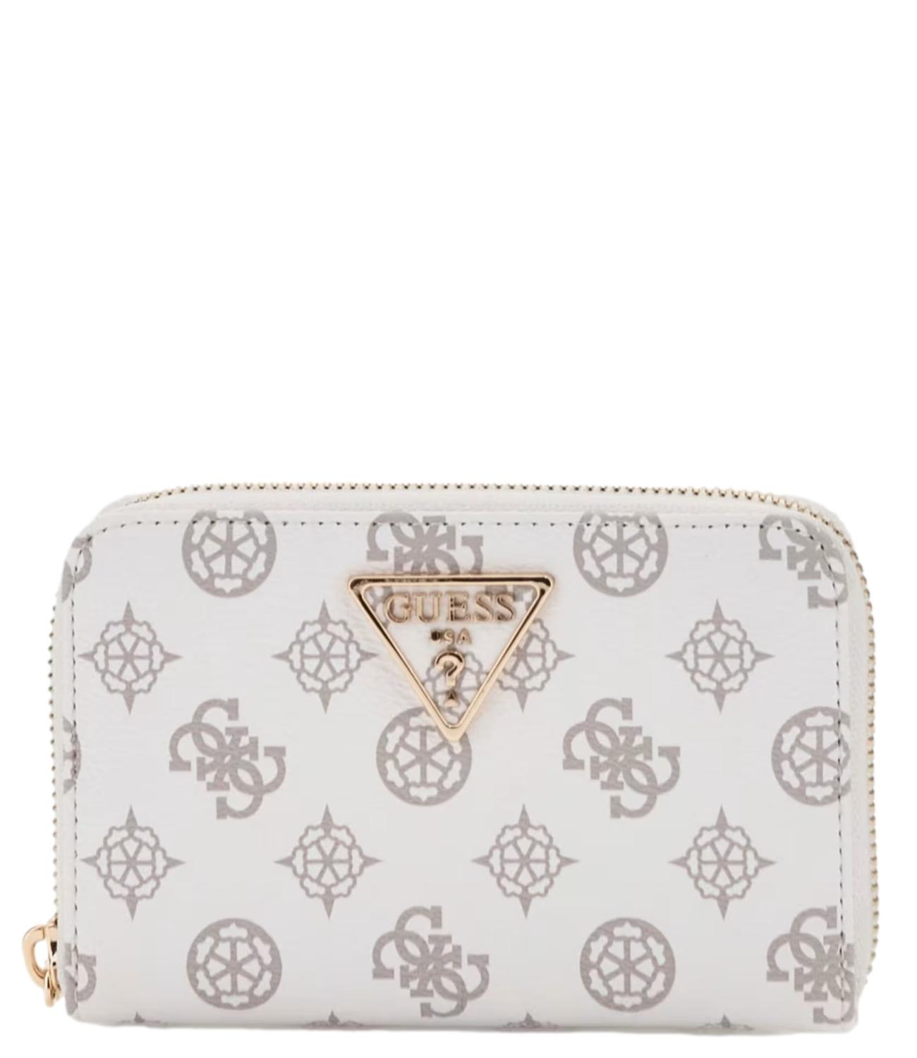 Guess portafoglio avorio donna Lurel 4g Logo Peony