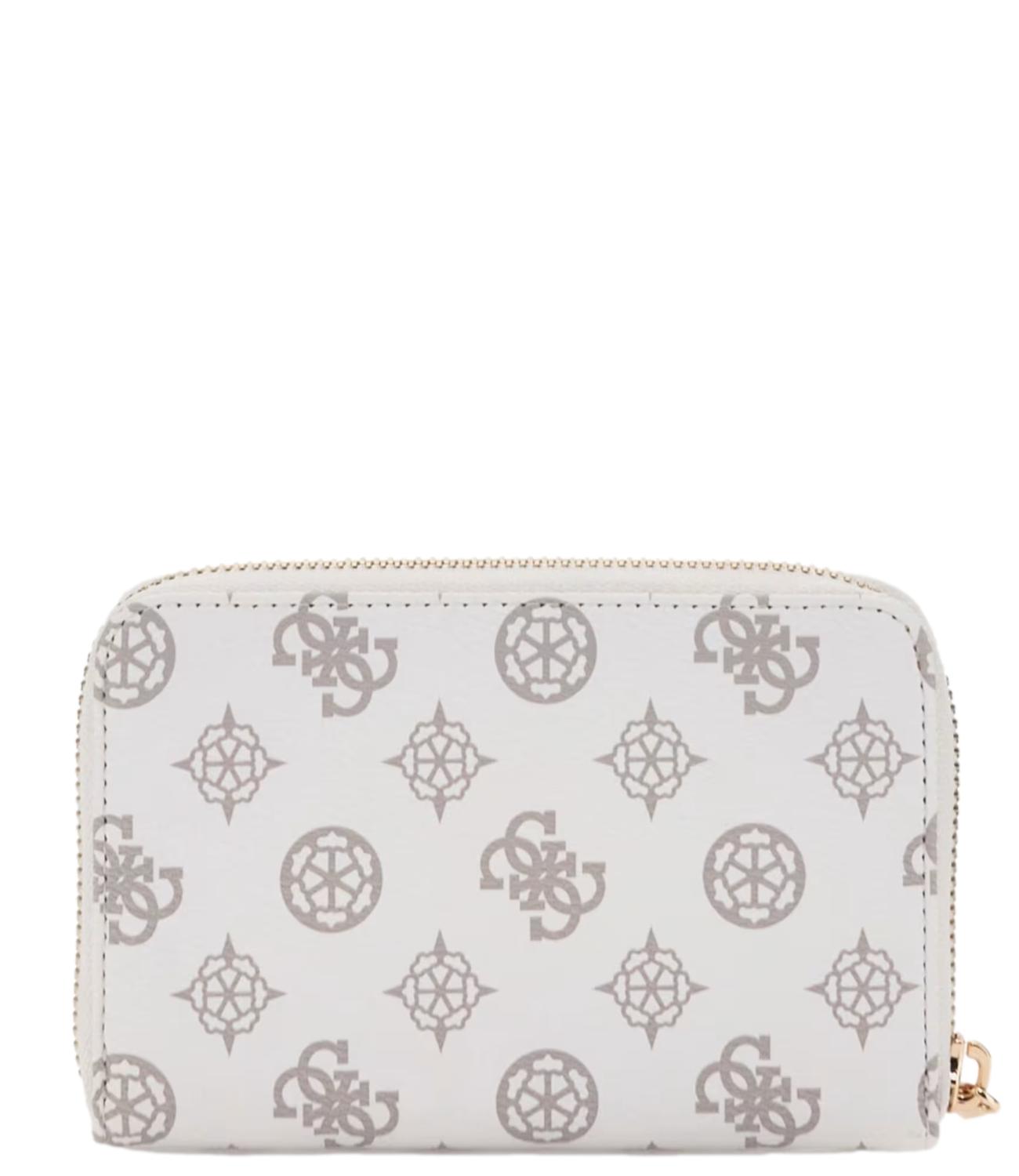 Guess portafoglio avorio donna Lurel 4g Logo Peony