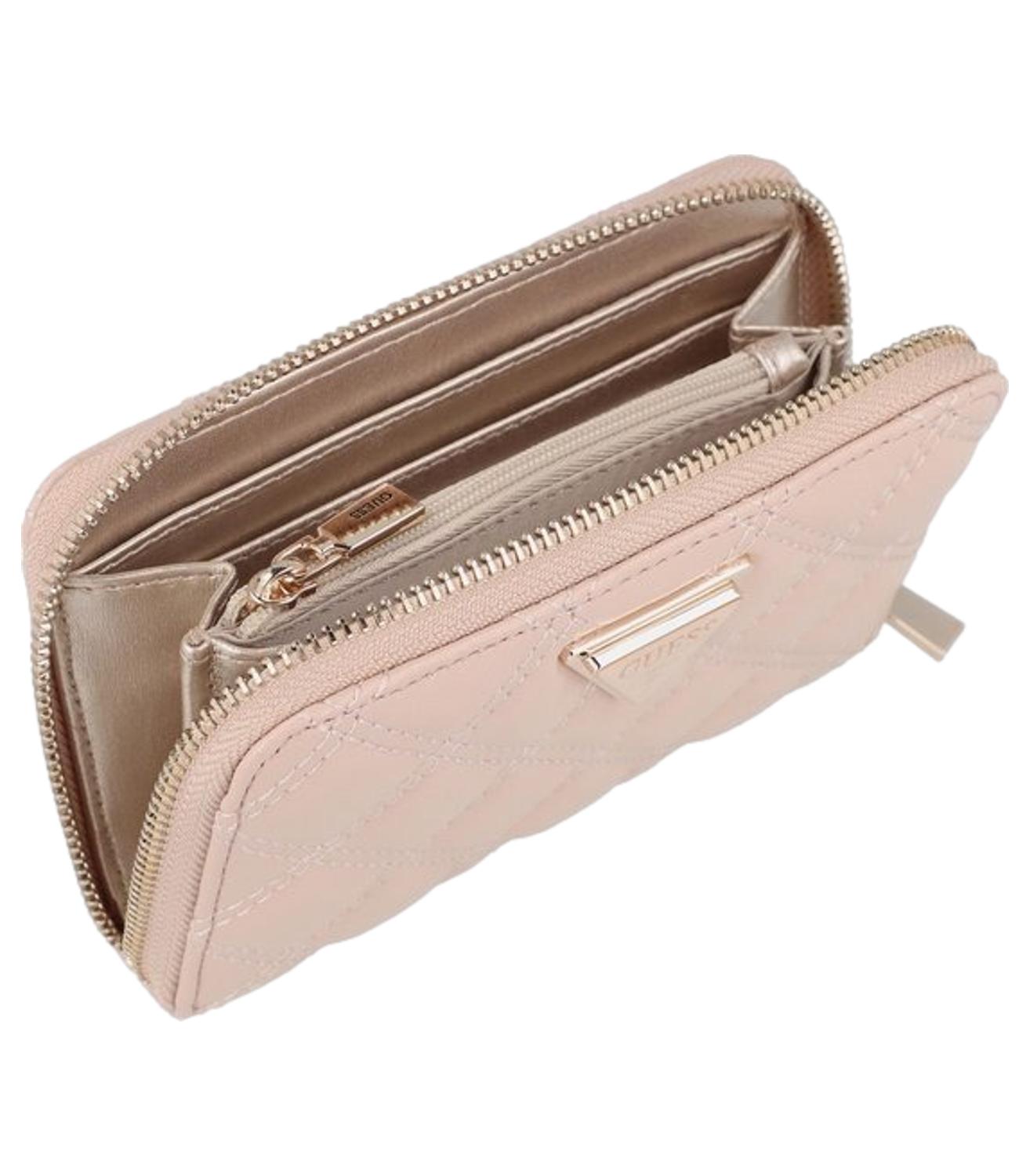 Guess Portafoglio Giully Slg Medium Zip Around Light Beige Donna