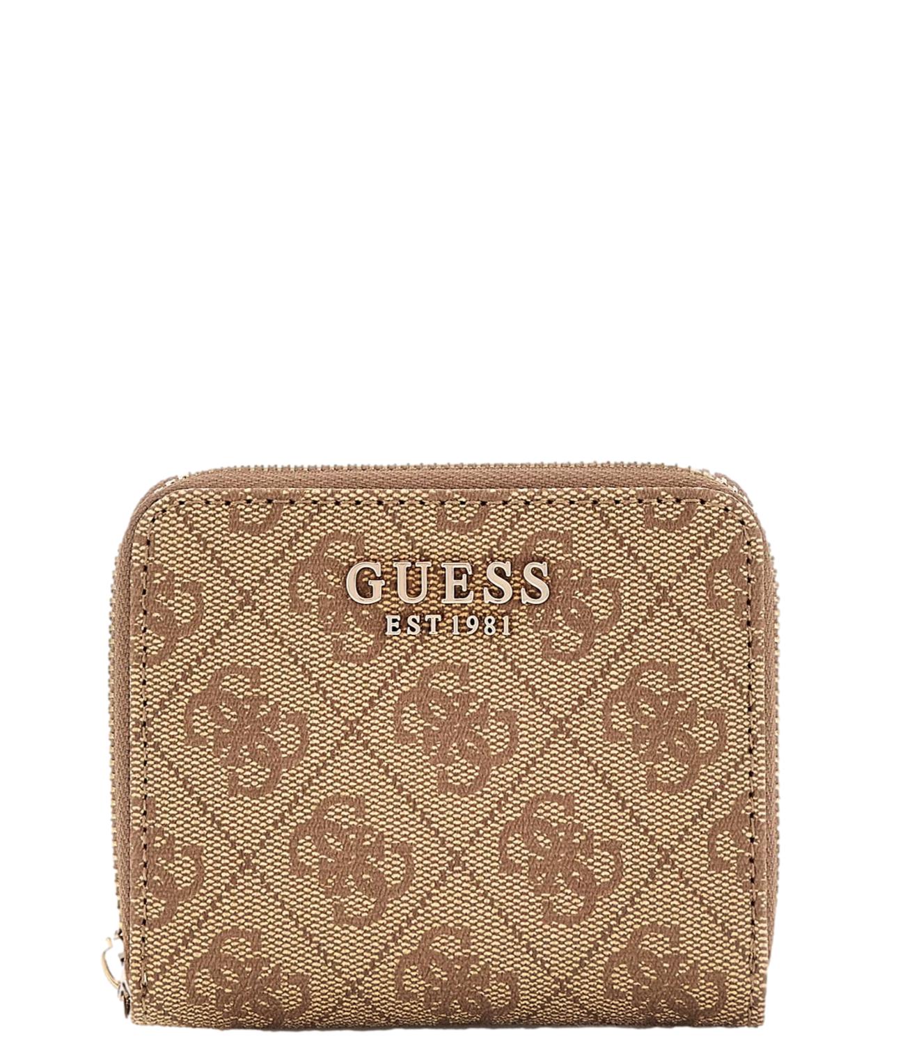 Guess portafoglio mini Laurel 4g logo beige donna