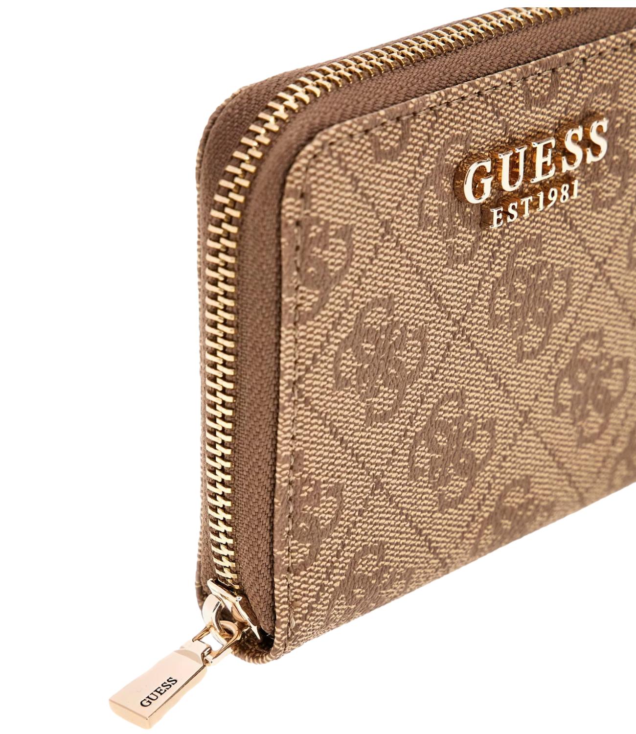Guess portafoglio mini Laurel 4g logo beige donna