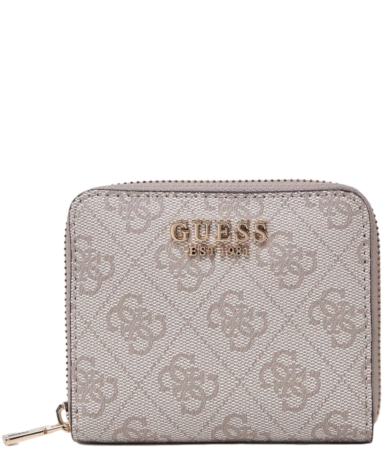 Guess Portafoglio Zamira Slg Small Zip Around Dark Taupe Donna