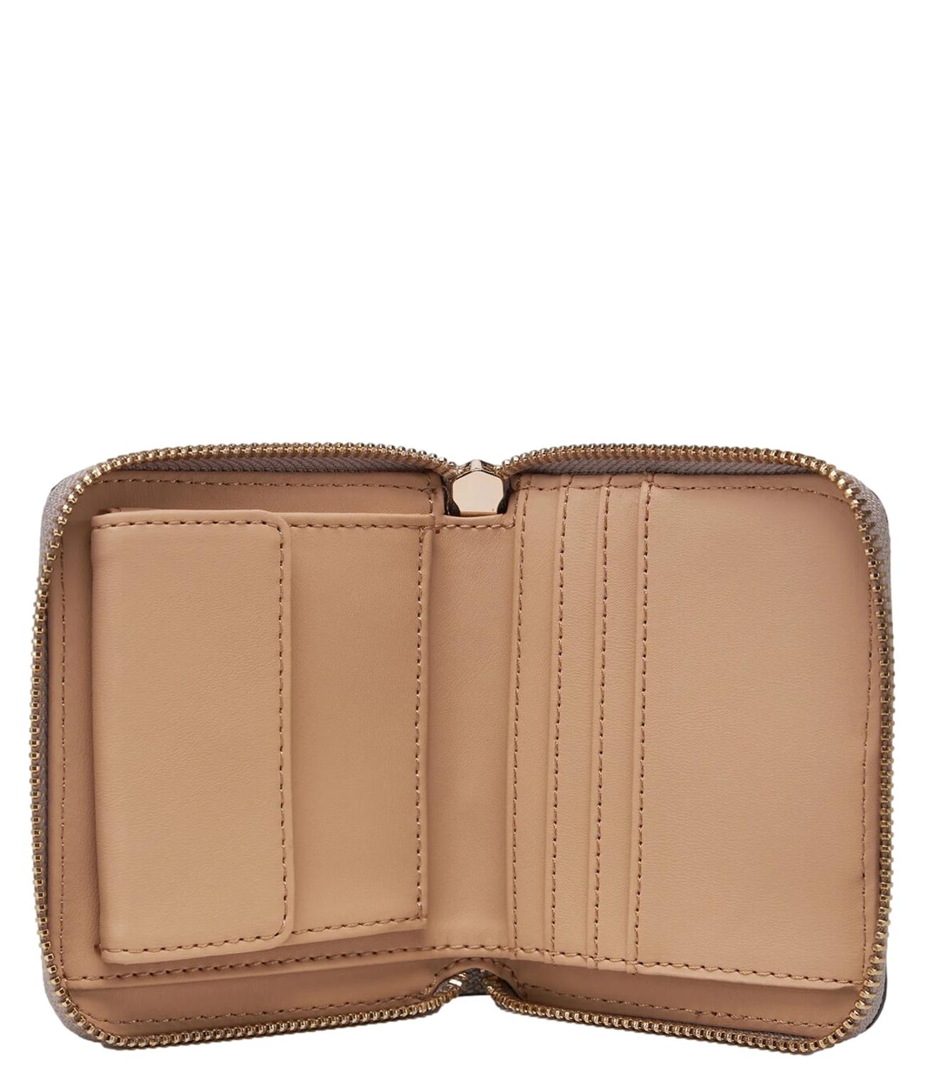 Guess Portafoglio Zamira Slg Small Zip Around Dark Taupe Donna