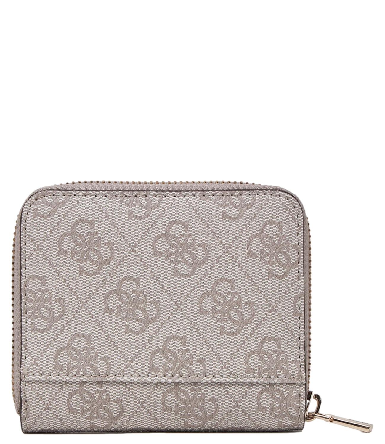 Guess Portafoglio Zamira Slg Small Zip Around Dark Taupe Donna
