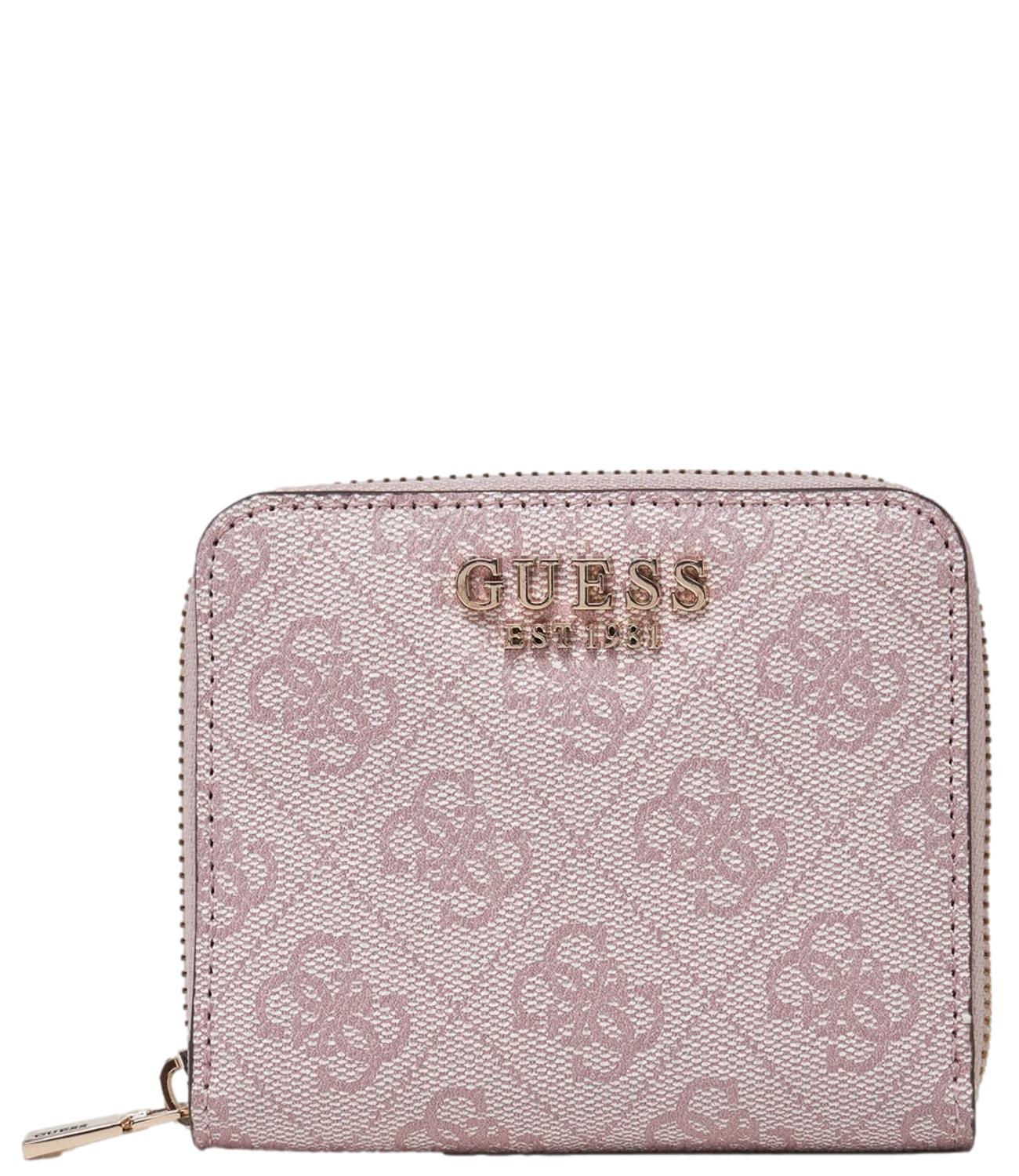 Guess Portafoglio Zamira Slg Small Zip Around Rosa Donna