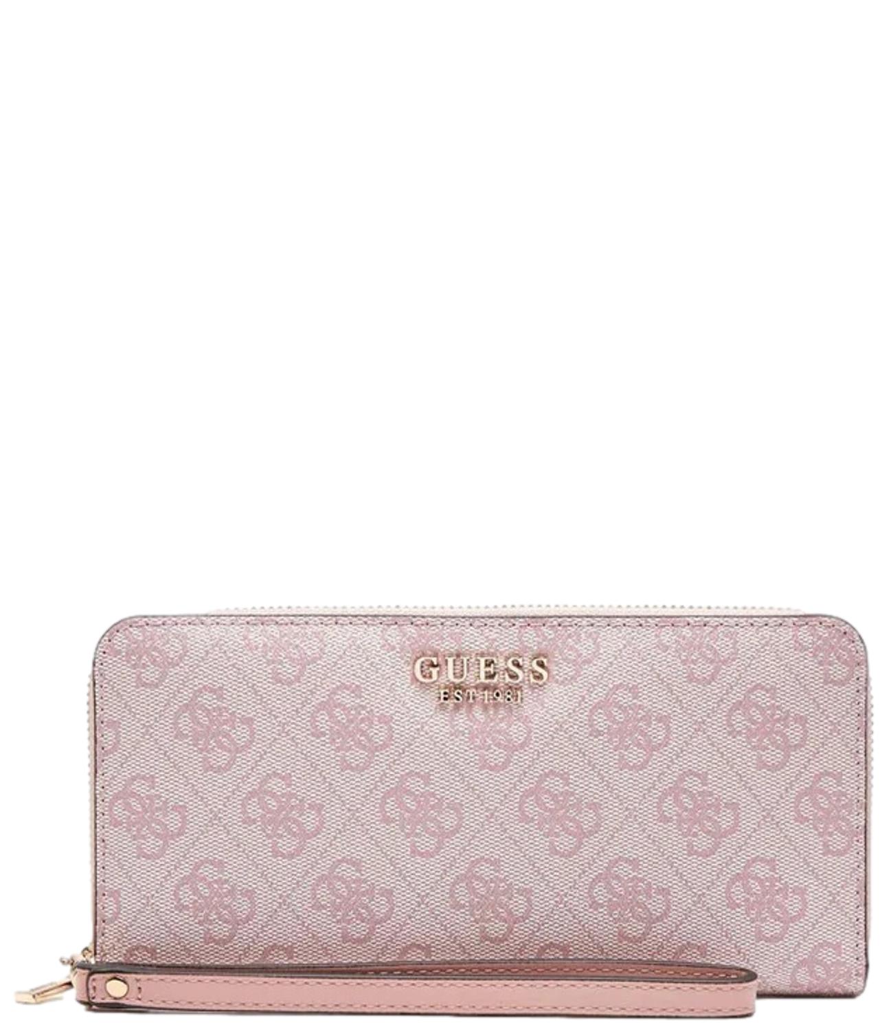 Guess Portafoglio Zamira Slg Large Zip Around Orchid Logo Donna