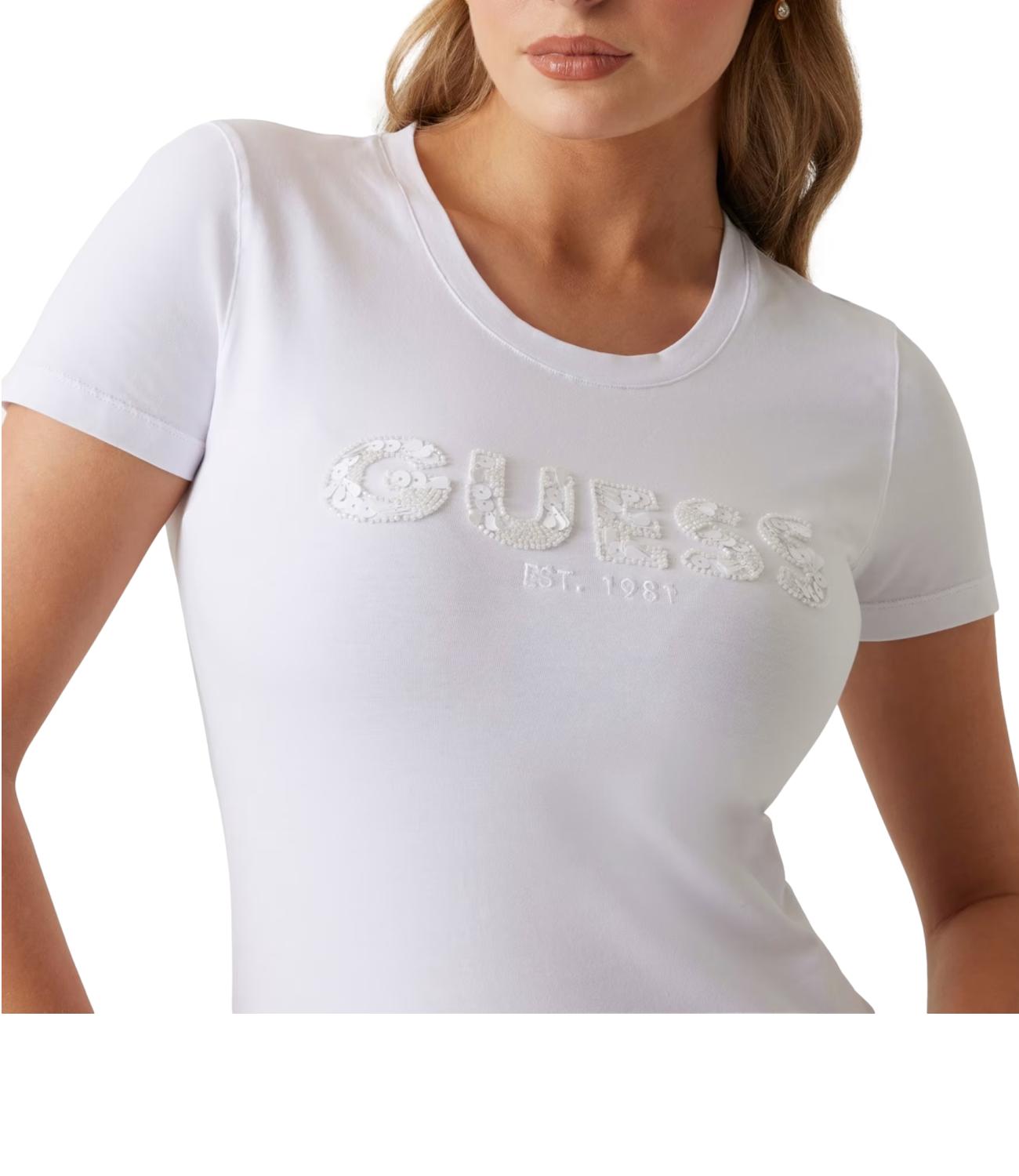 Guess t-shirt bianco donna