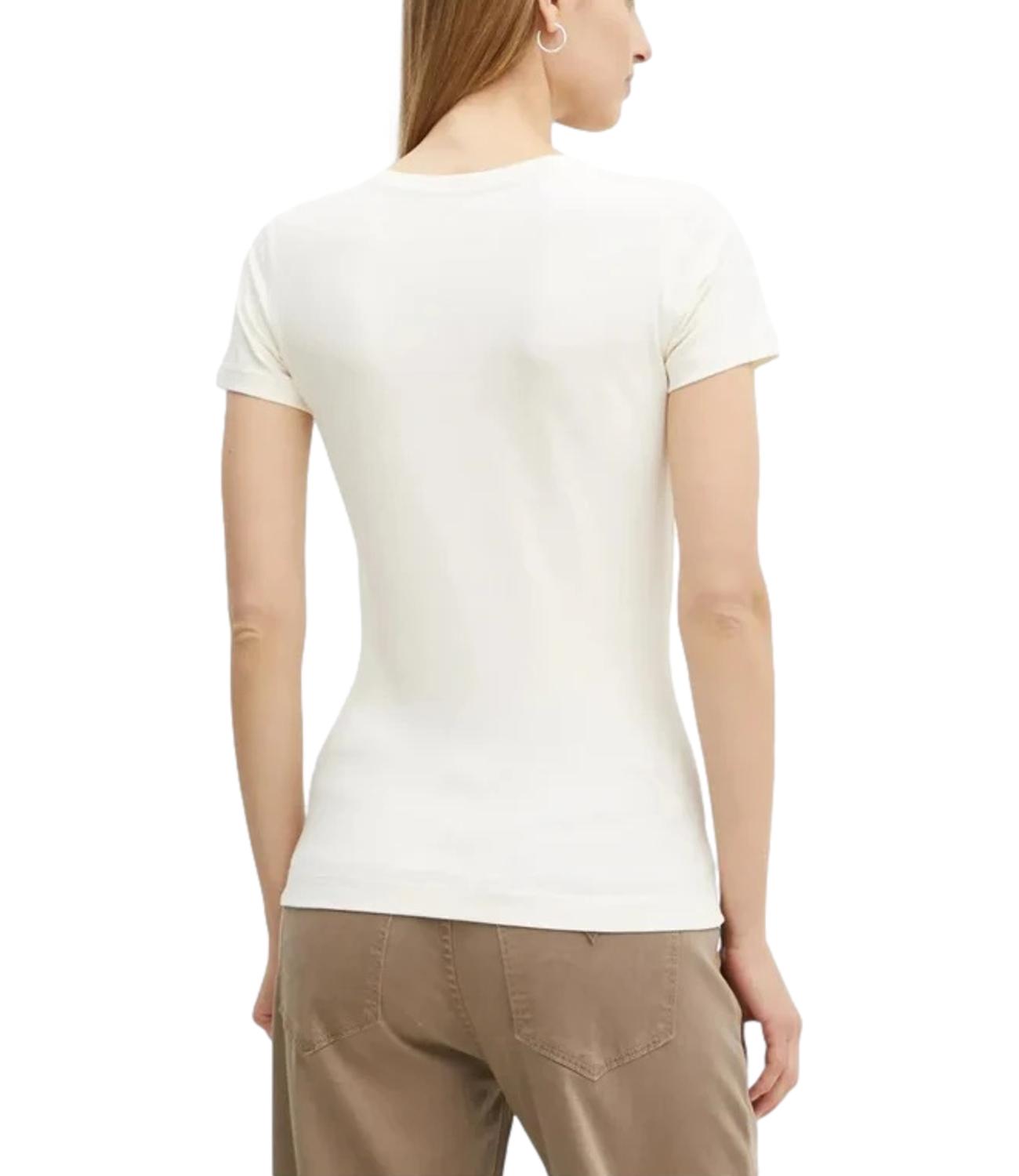 Guess t-shirt beige phyton triangle donna