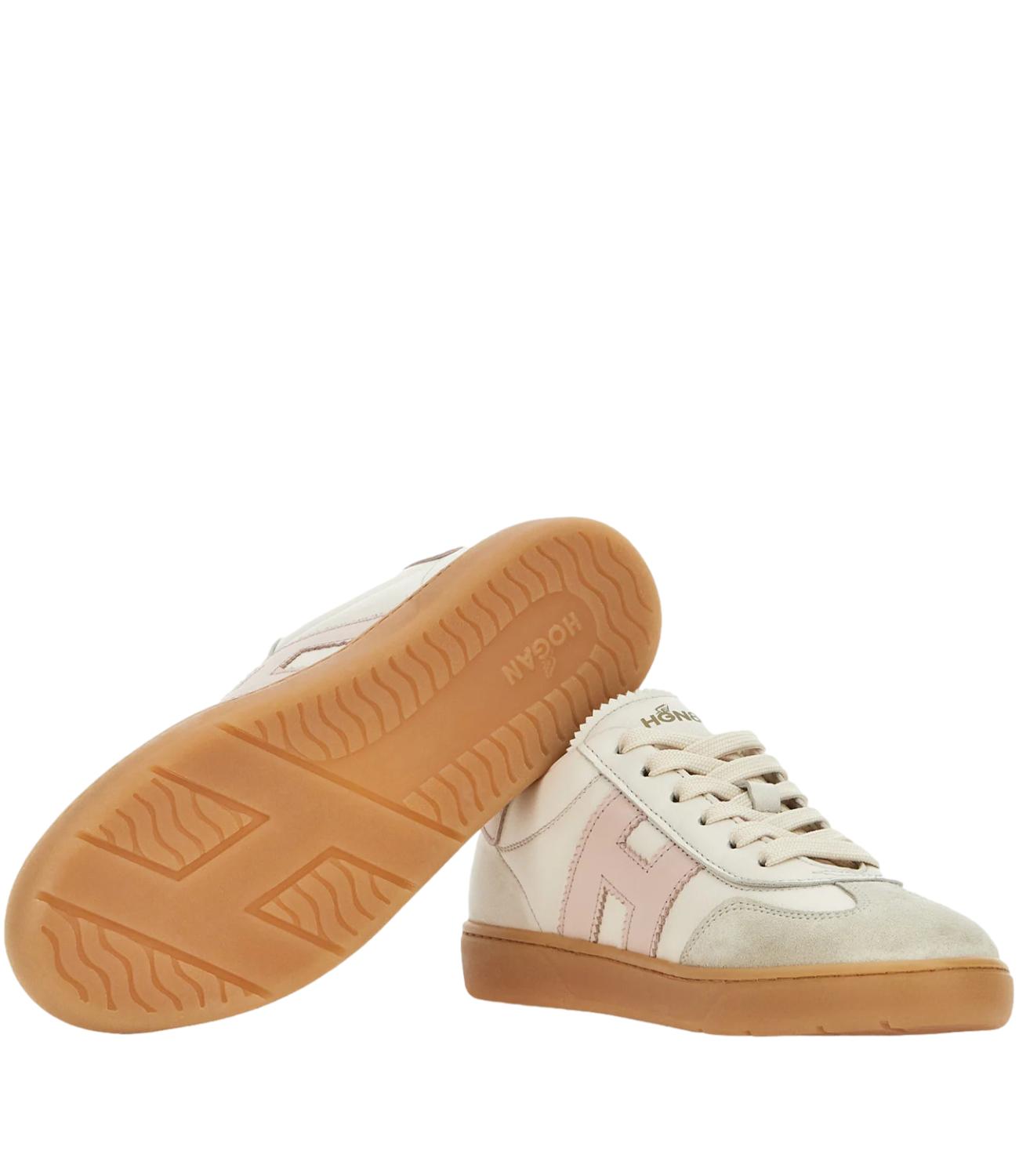 Cool sneakers bianco panna e rosa