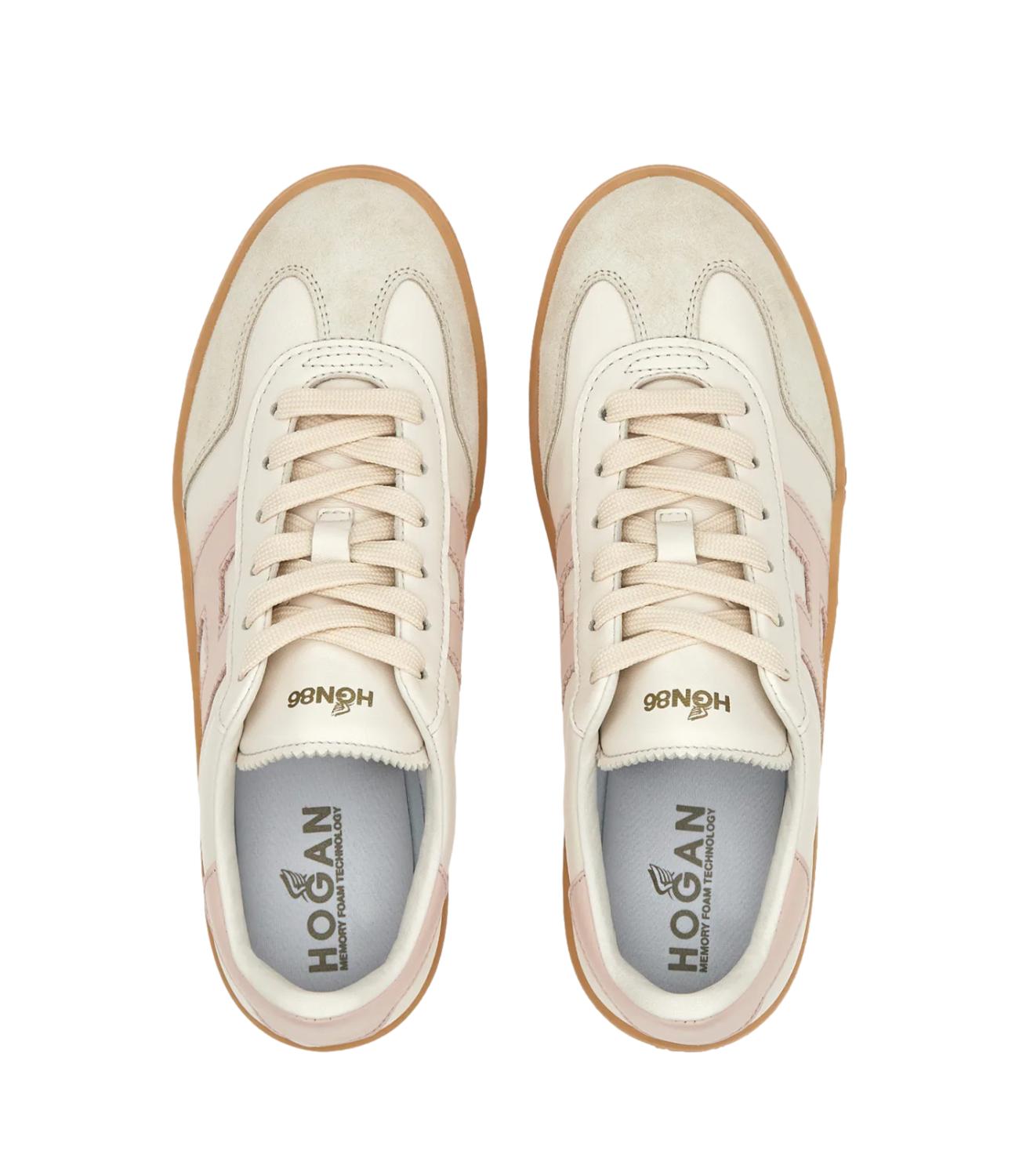 Cool sneakers bianco panna e rosa