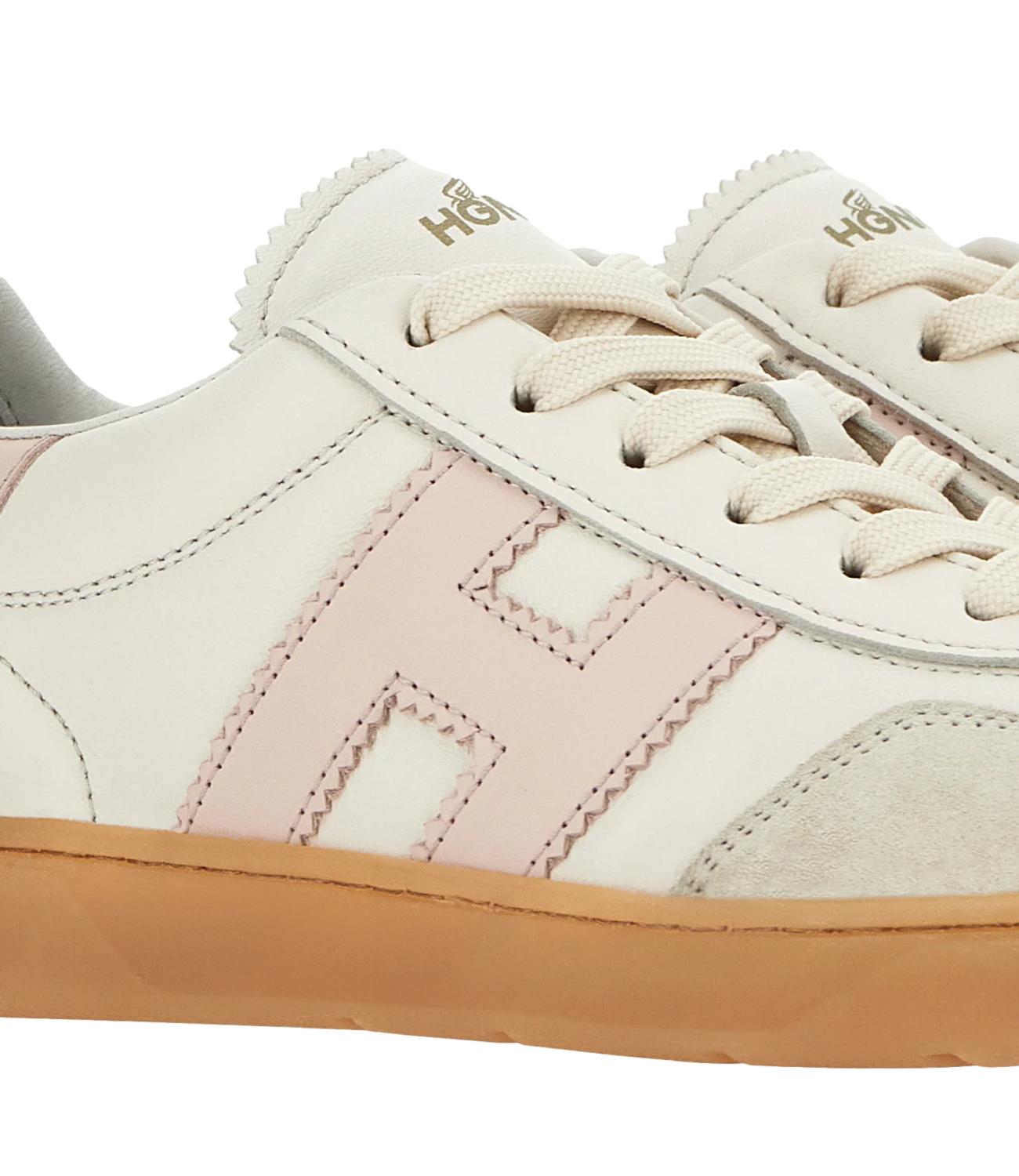 Cool sneakers bianco panna e rosa