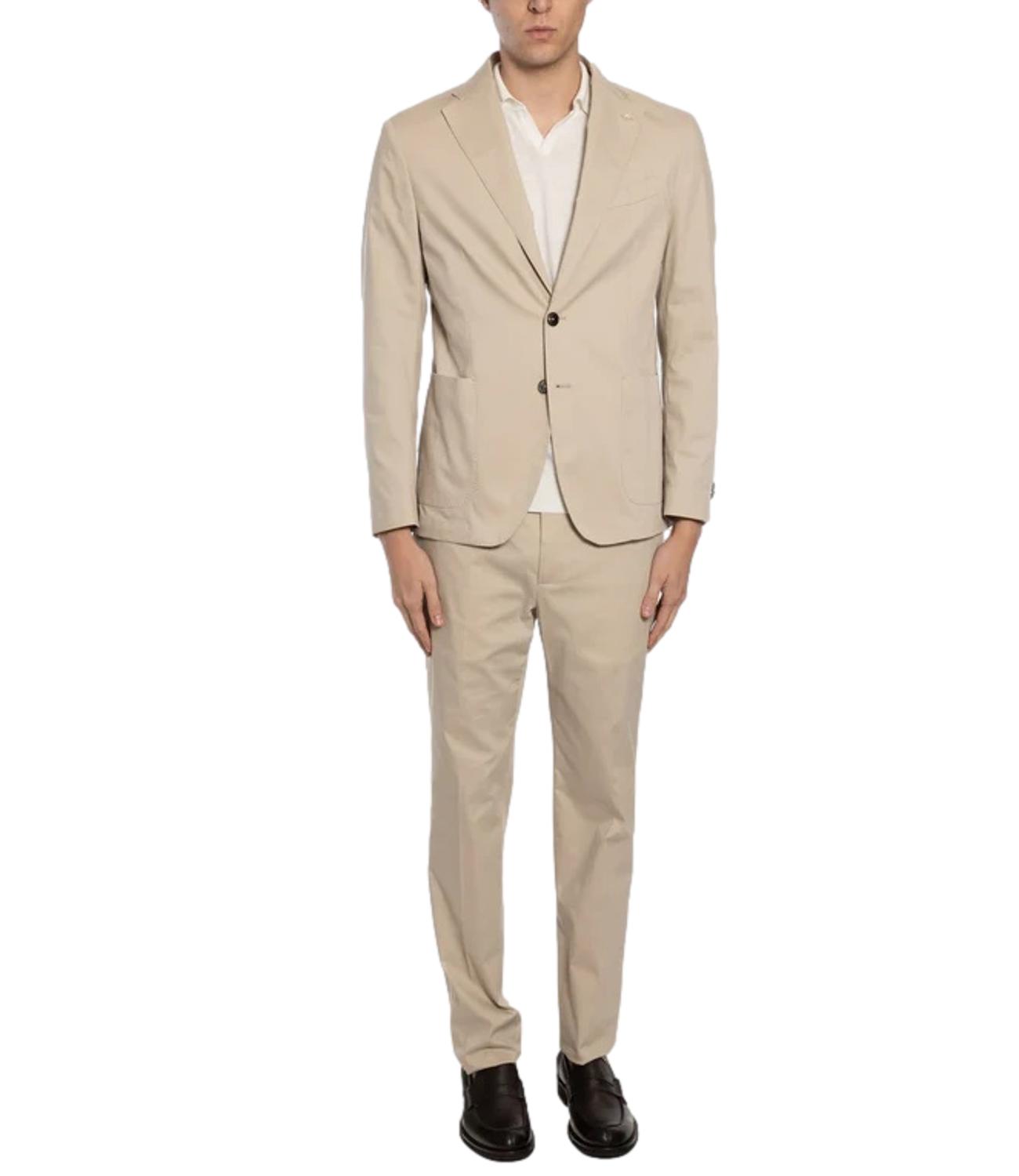 Manuel Ritz abito beige uomo