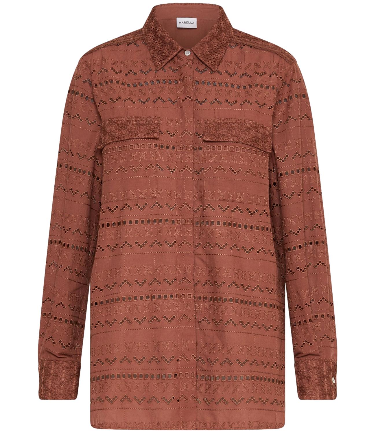 Marella Camicia Sarago Marrone Donna