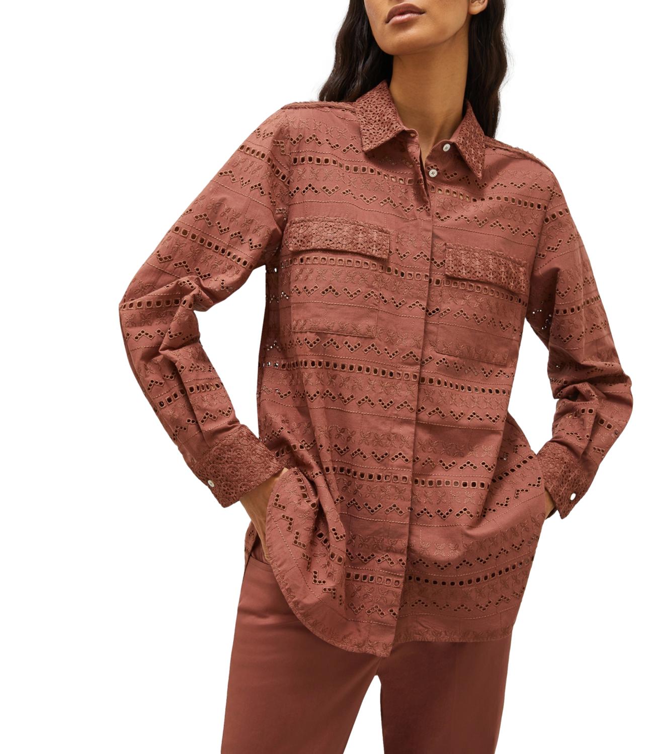 Marella Camicia Sarago Marrone Donna