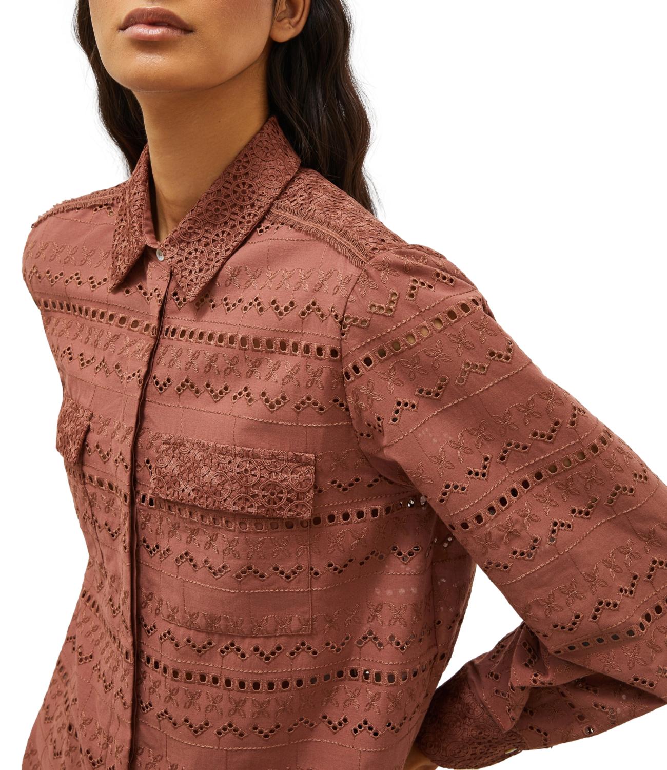 Marella Camicia Sarago Marrone Donna