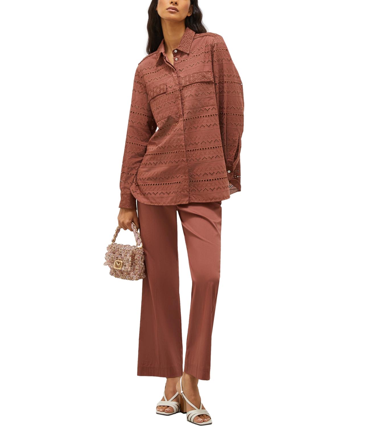 Marella Camicia Sarago Marrone Donna