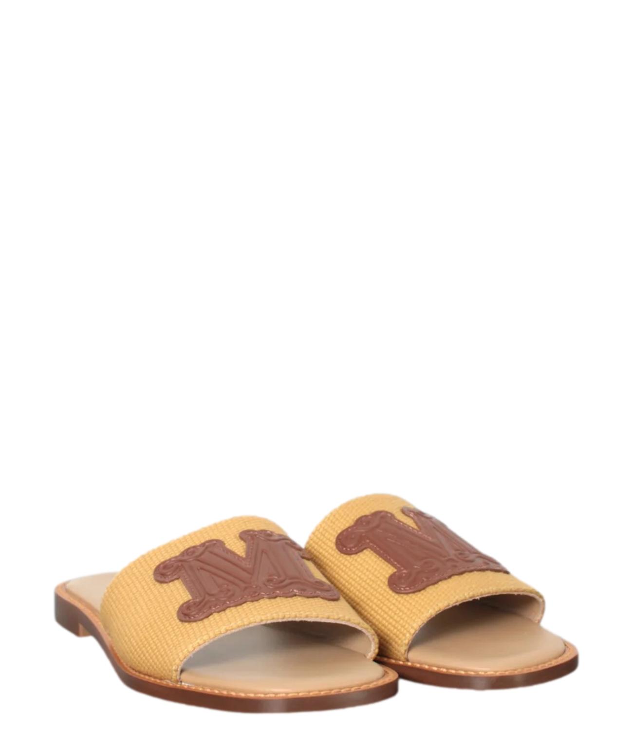 Max Mara Beachwear sandalo cammello donna