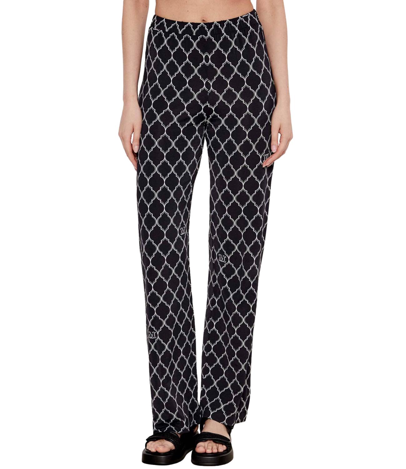 Max Mara Beachwear Pantaloni Fiorina Nero/Bianco Donna
