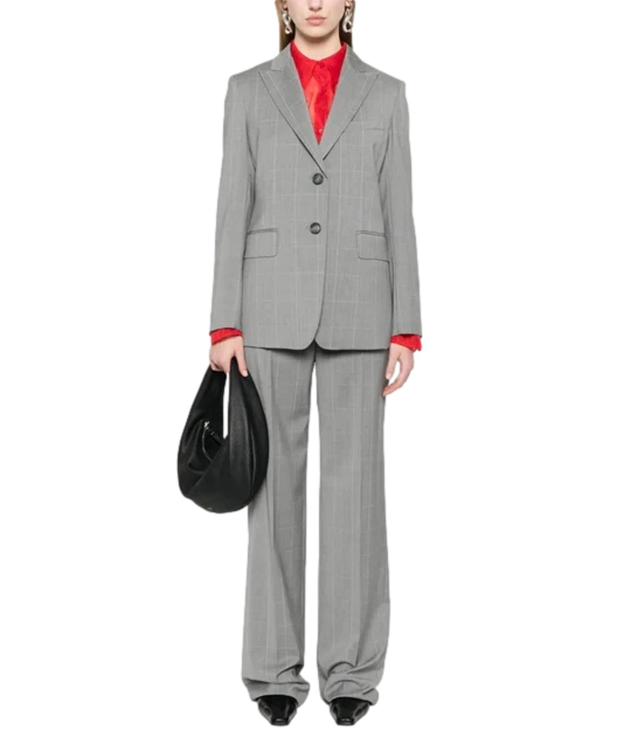 Max Mara Studio Pantaloni Verbas Grigio Melange Donna