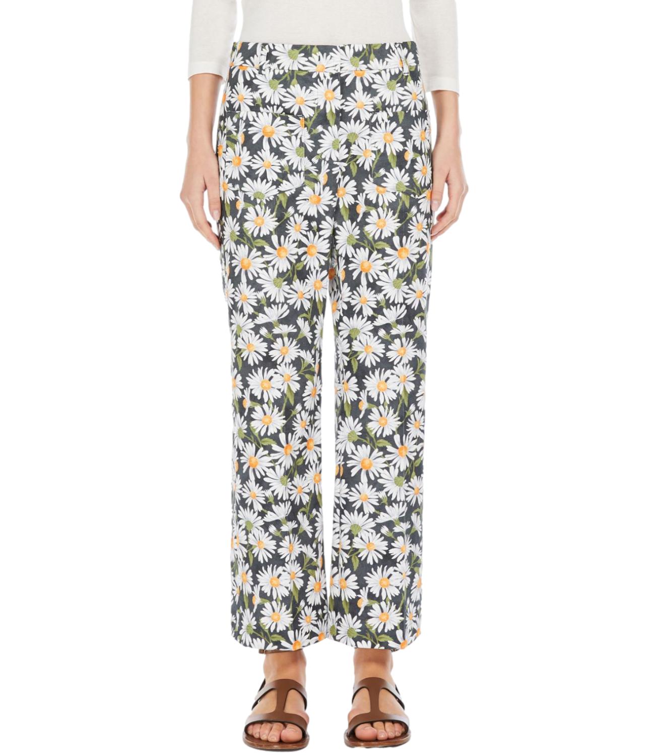 Max Mara Weekend Pantaloni Arten1234 Nero Floreale Donna