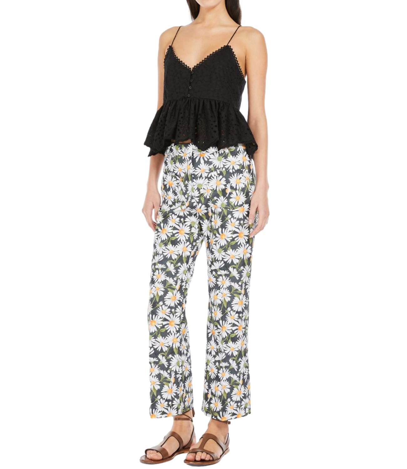 Max Mara Weekend Pantaloni Arten1234 Nero Floreale Donna