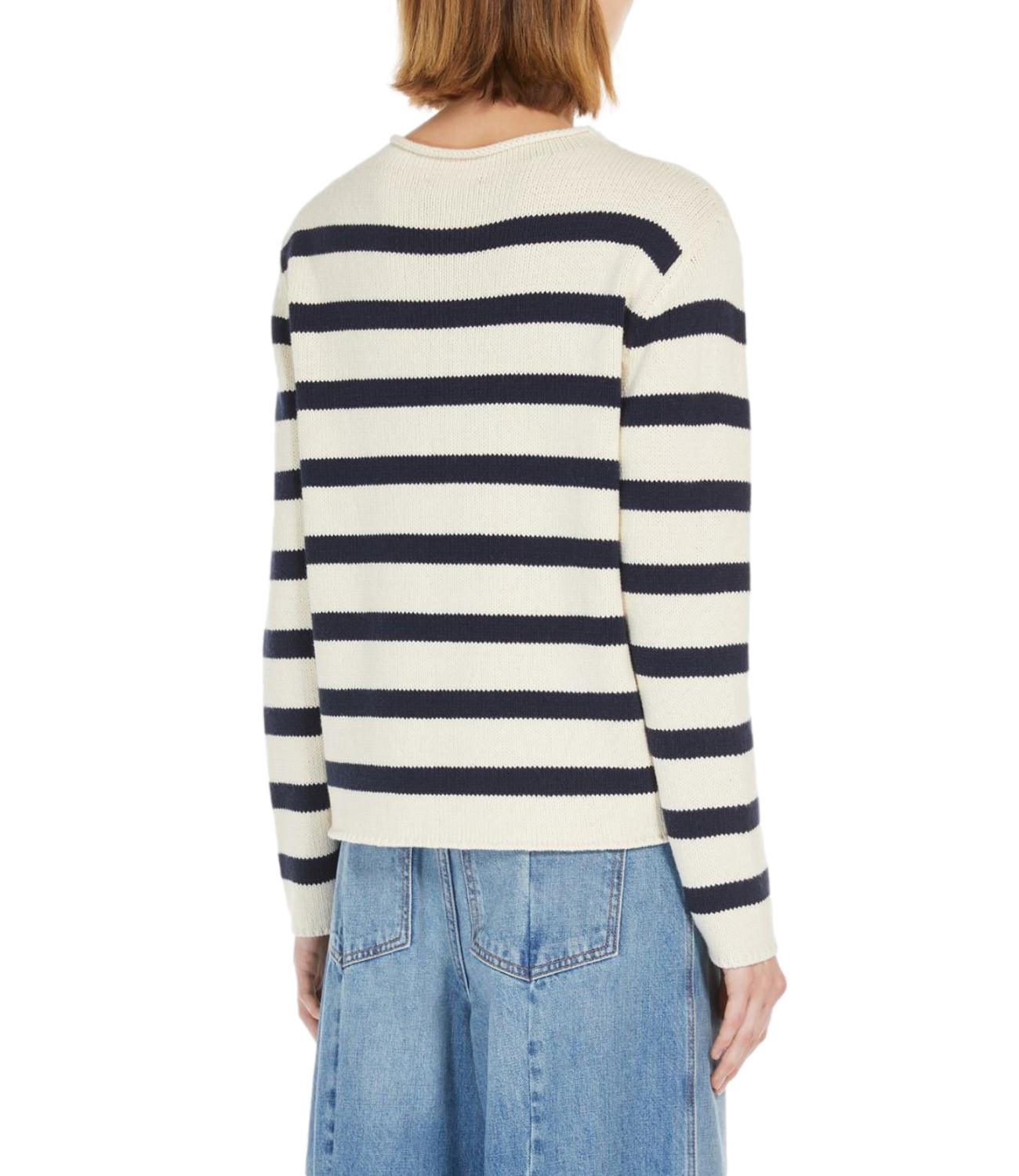 Max Mara Weekend maglia VIBO riga navy/panna donna