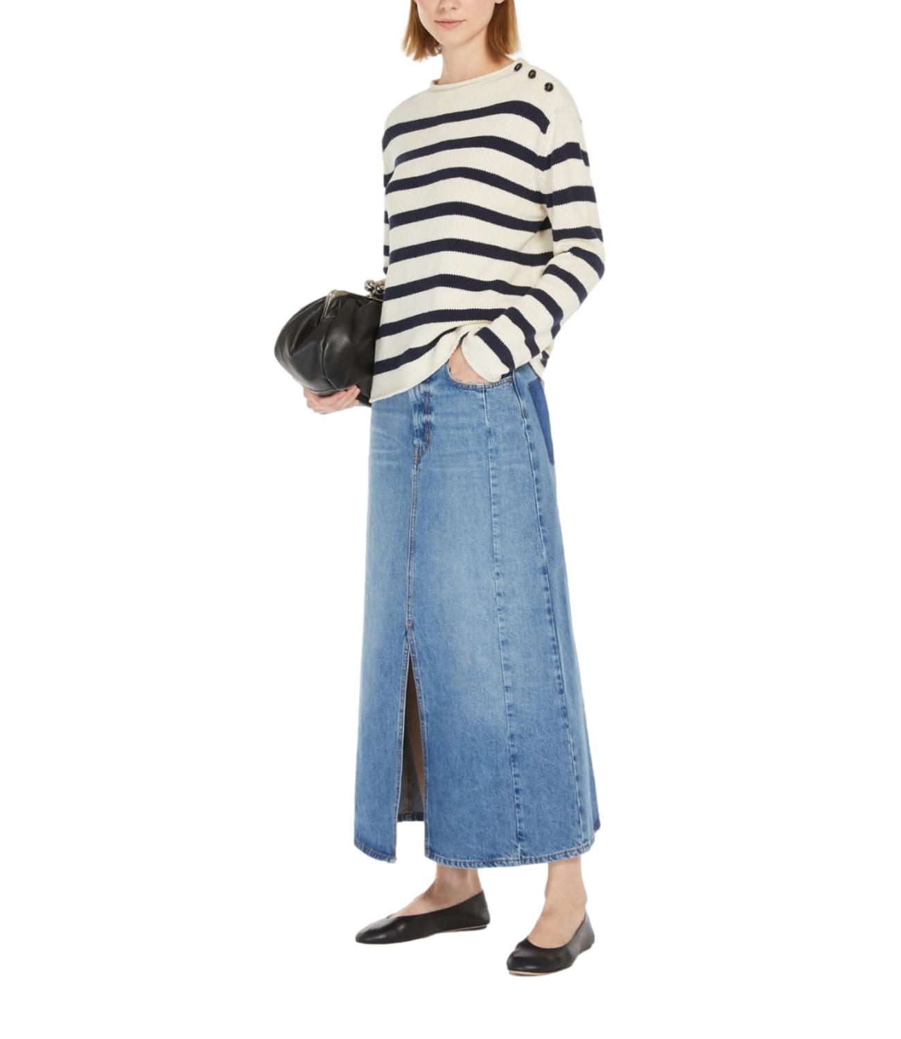 Max Mara Weekend maglia VIBO riga navy/panna donna