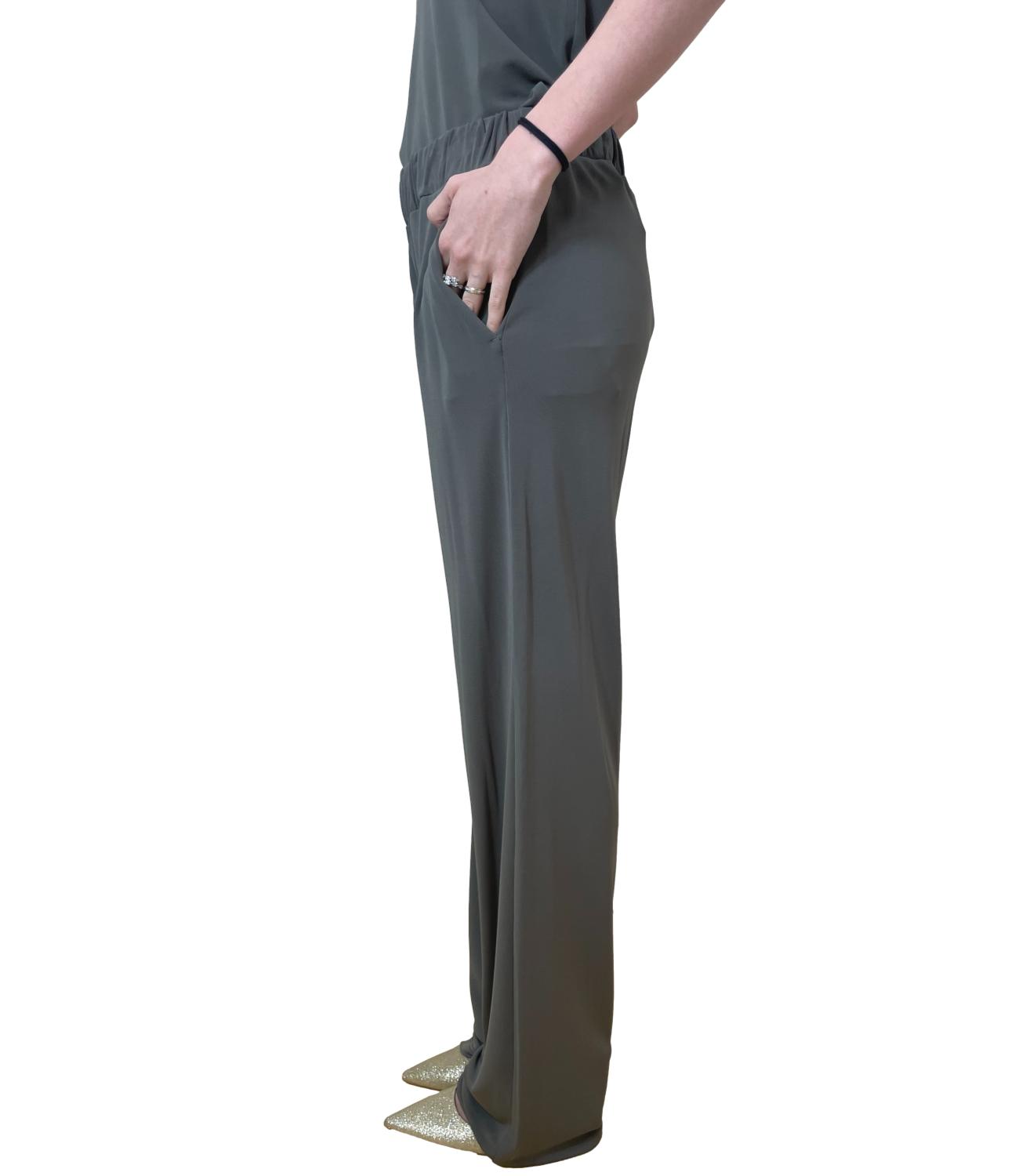 MM Pantaloni Ginosa Verde Scuro Donna