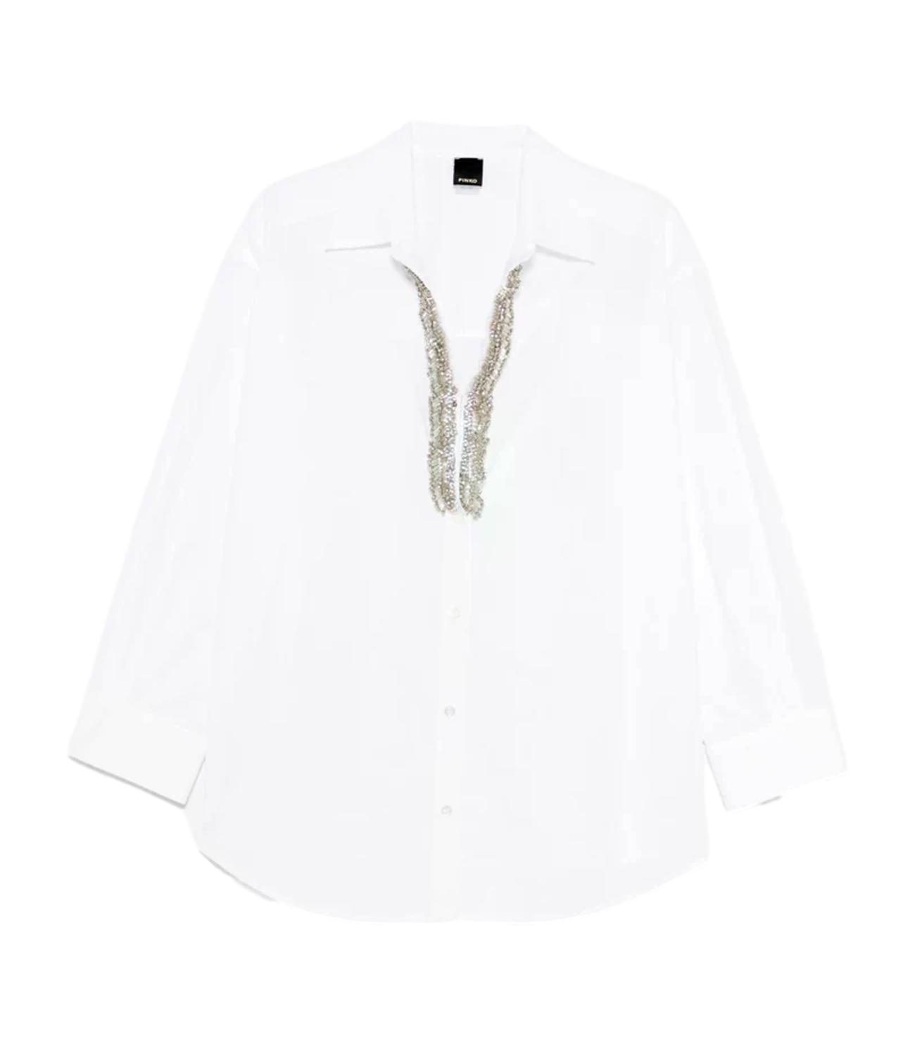 Camicia Capirai bianca donna scollo a V