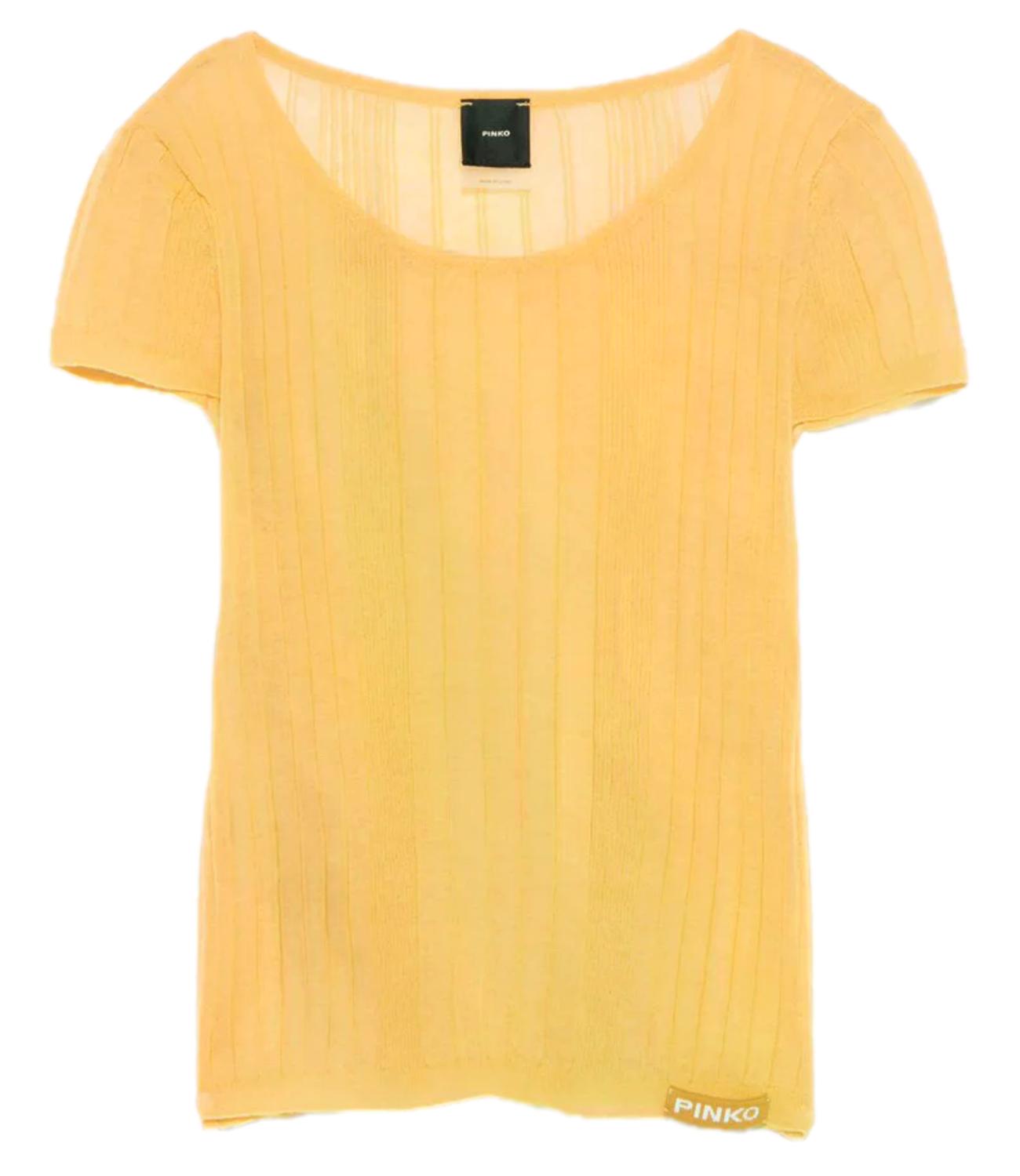 t-shirt Tambora maglia crepe gialla