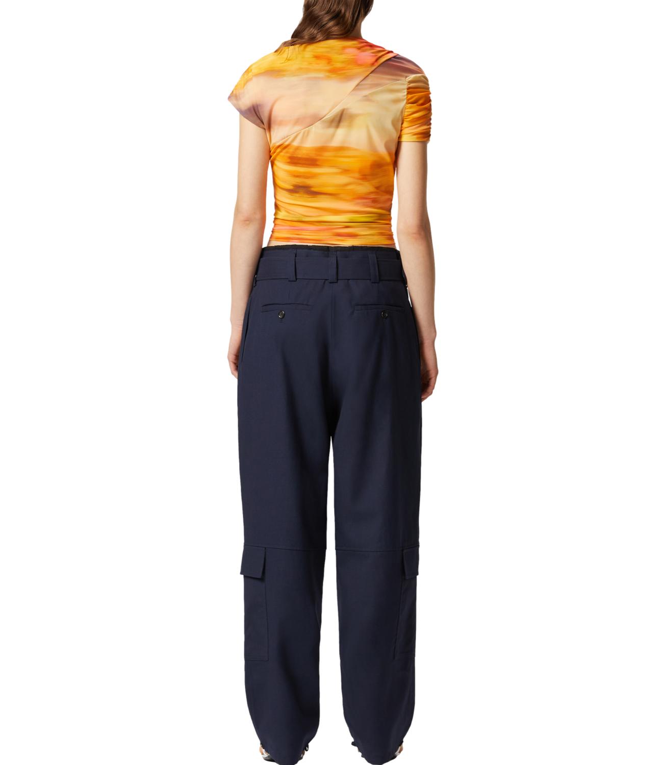 Pinko Top corto asimmetrico arancione