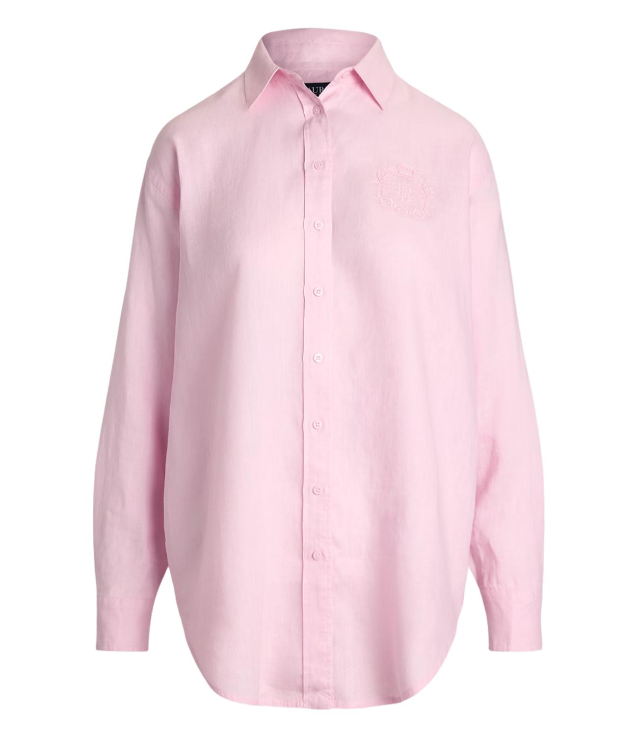 Polo Ralph Lauren Camicia rosa in lino oversize