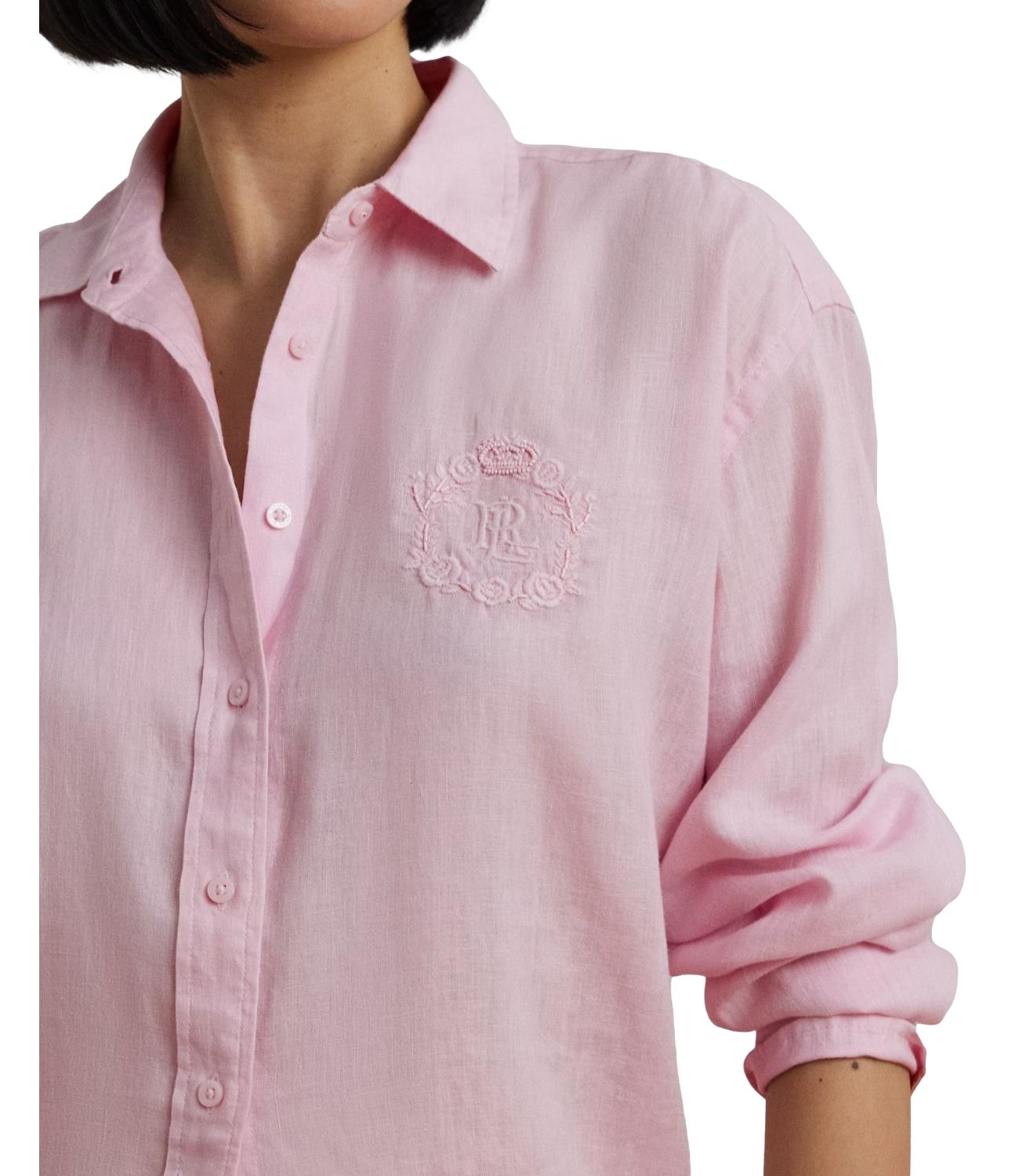 Polo Ralph Lauren Camicia rosa in lino oversize