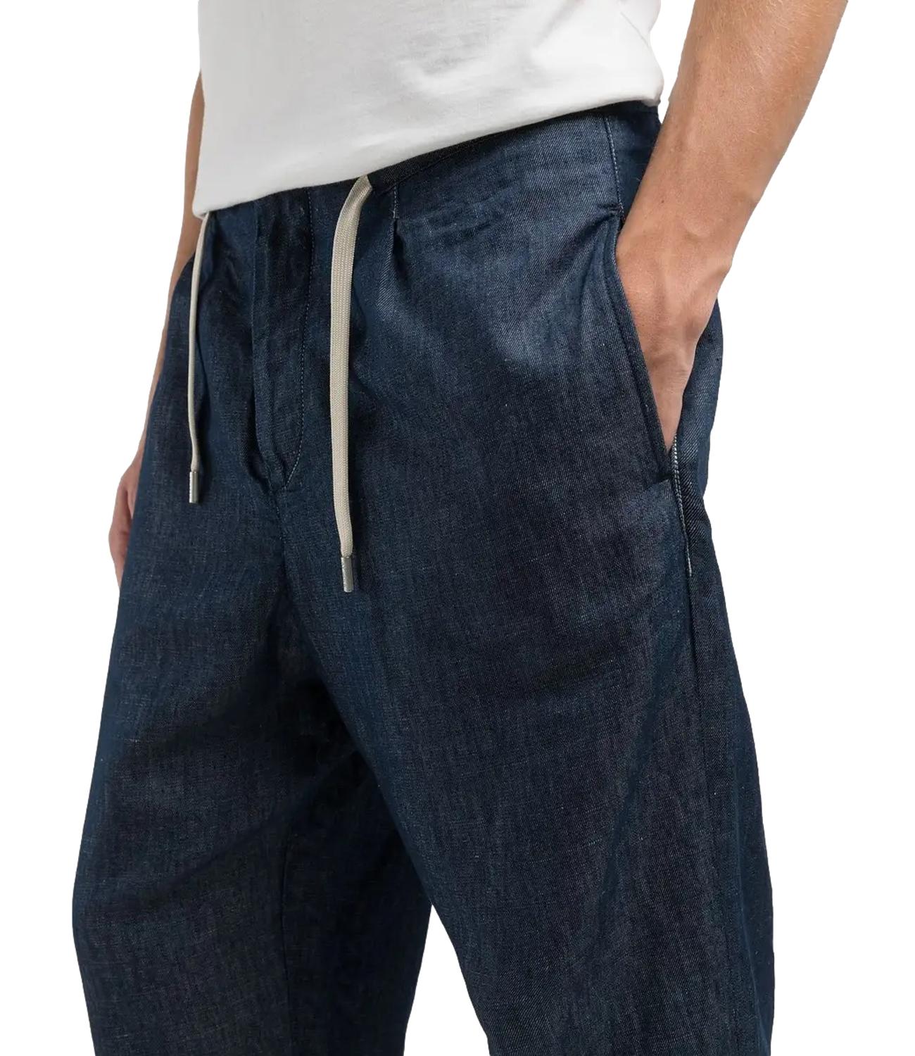 Jeans Replay carrot in denim linato fresco
