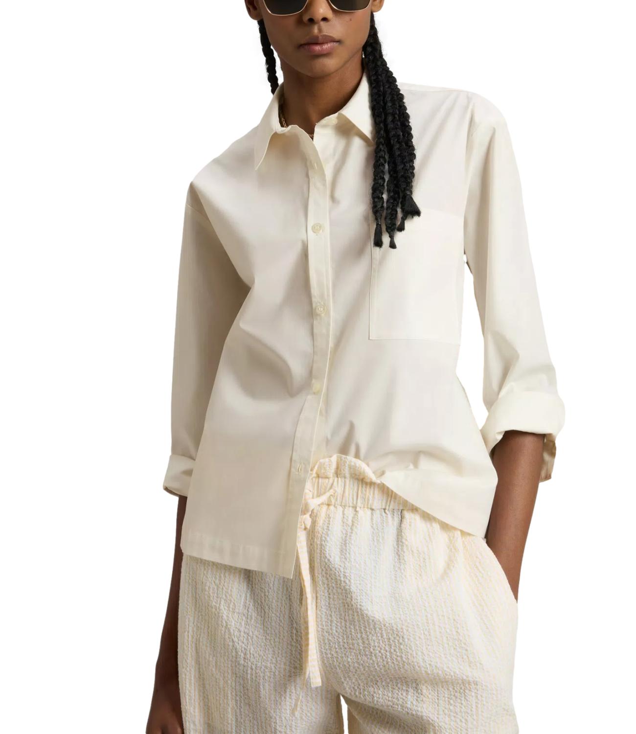 Camicia POPLIN SHIRT bianca jet stream